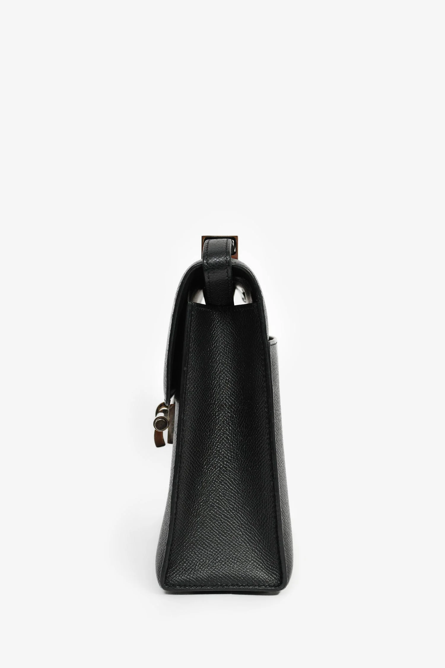 Hermes Black Epsom Leather Verrou 23 Shoulder Bag - Image 4