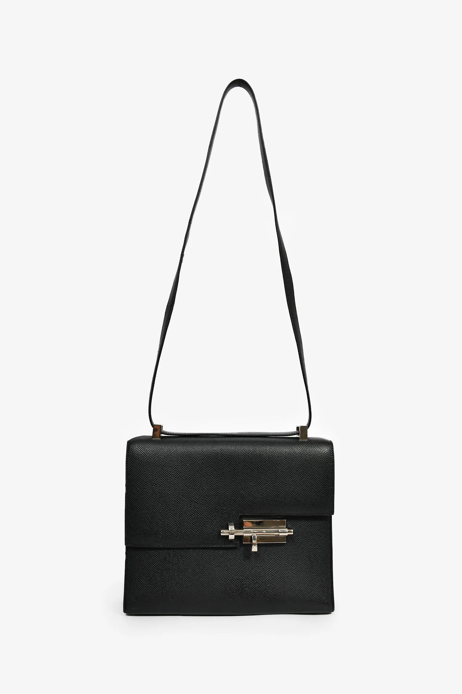 Hermes Black Epsom Leather Verrou 23 Shoulder Bag - Image 7