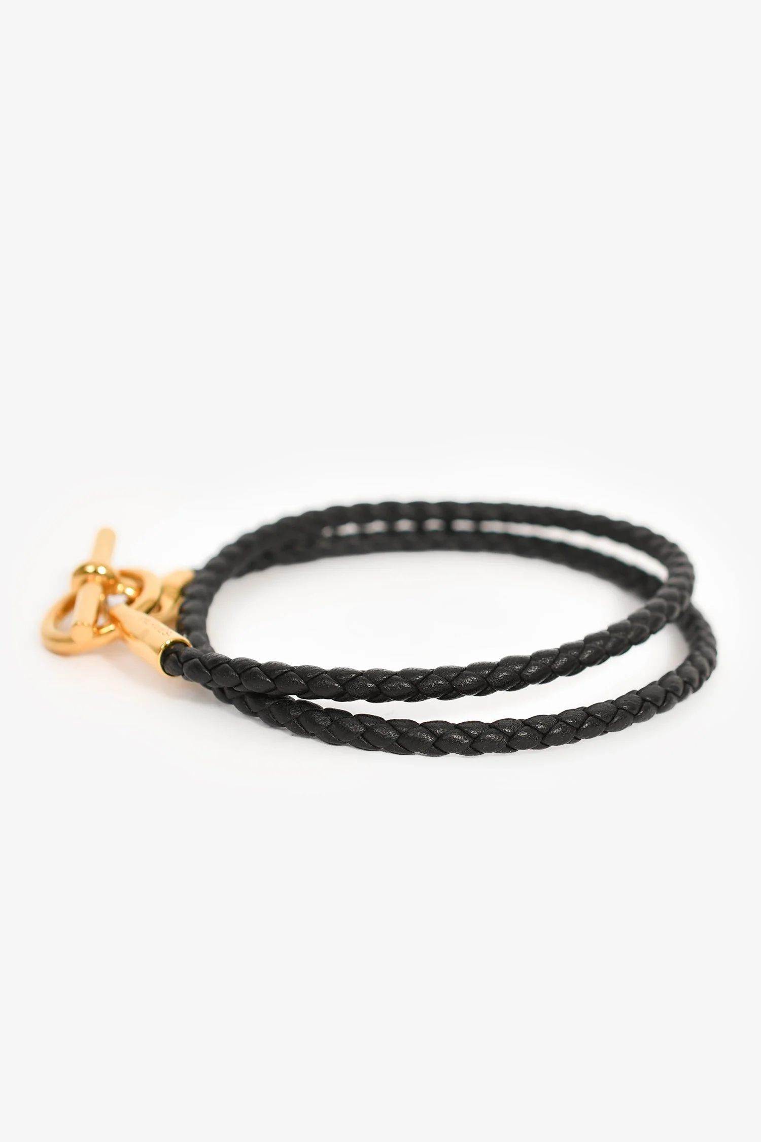 Hermes Black 'Glénan Double Tour' Bracelet - Image 2