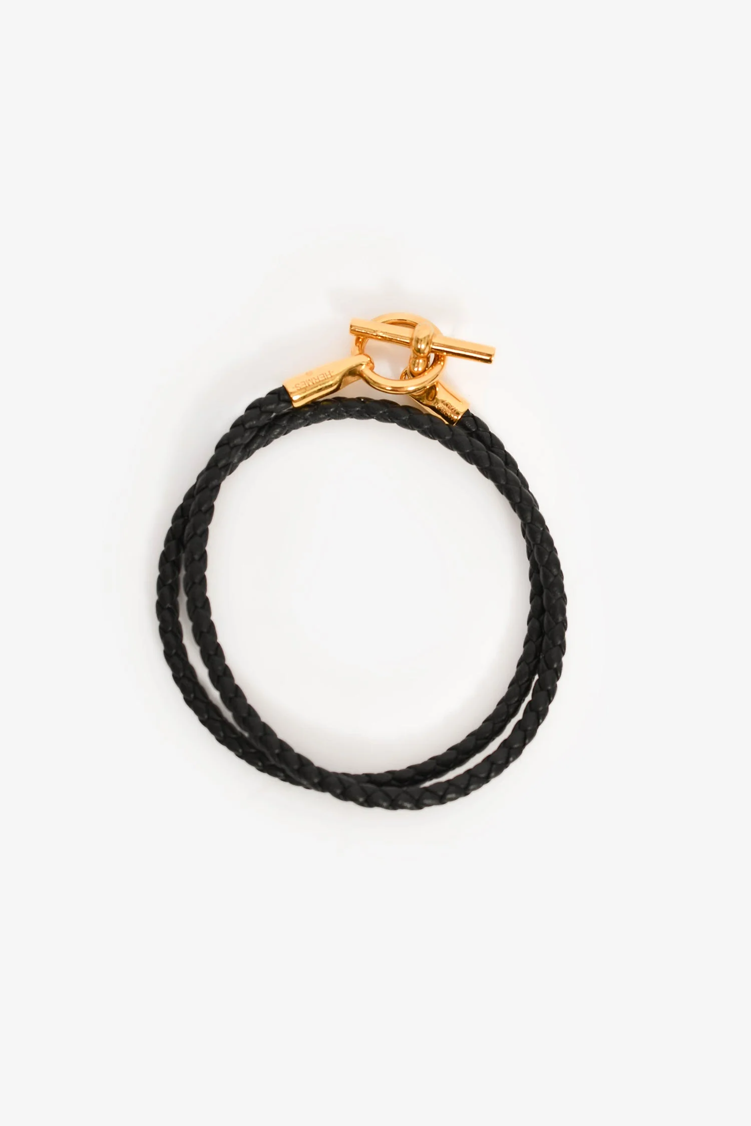 Hermes Black 'Glénan Double Tour' Bracelet - Image 4