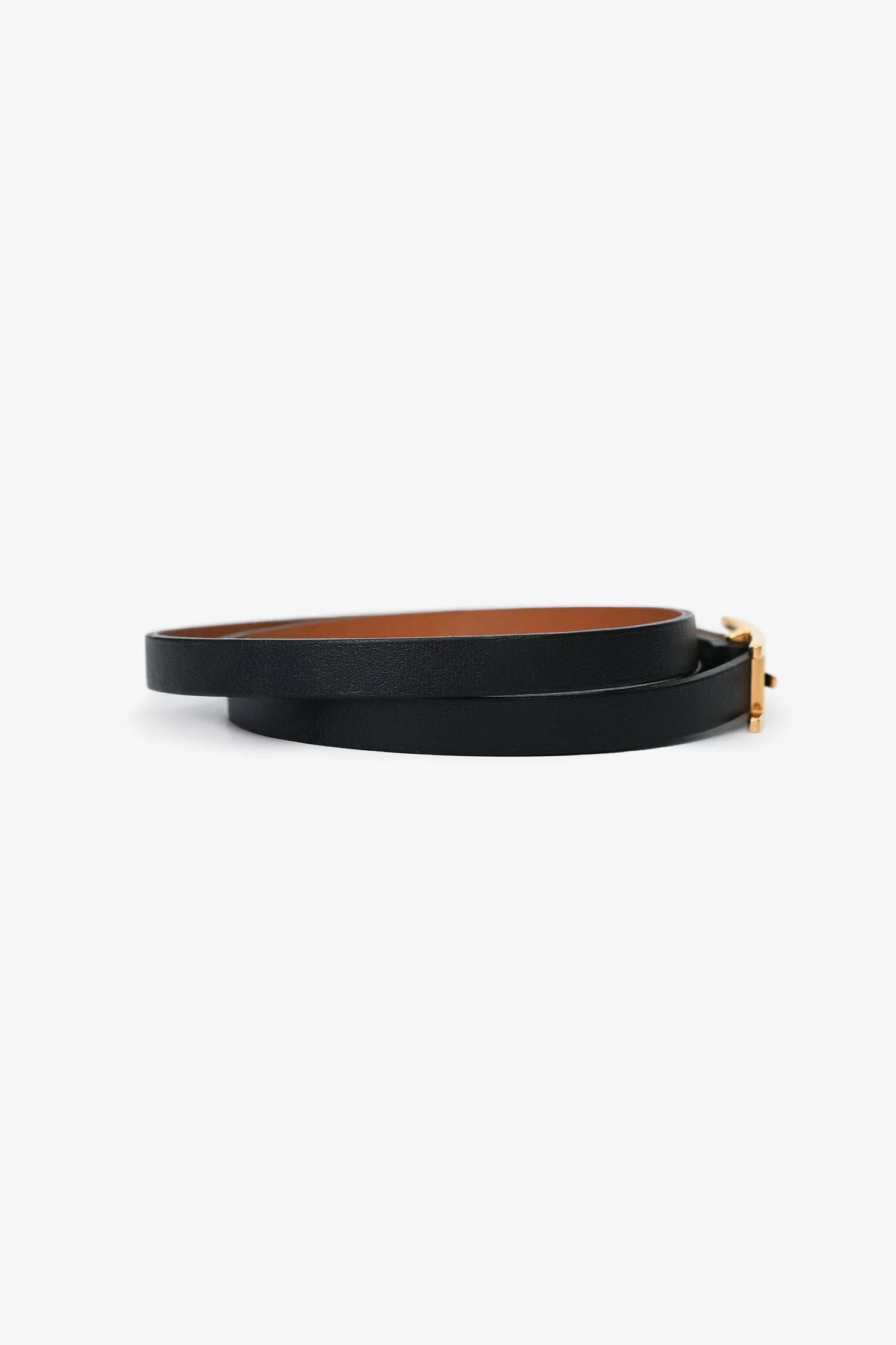 Hermès Black Leather Behapi Double Tour Bracelet - Image 2