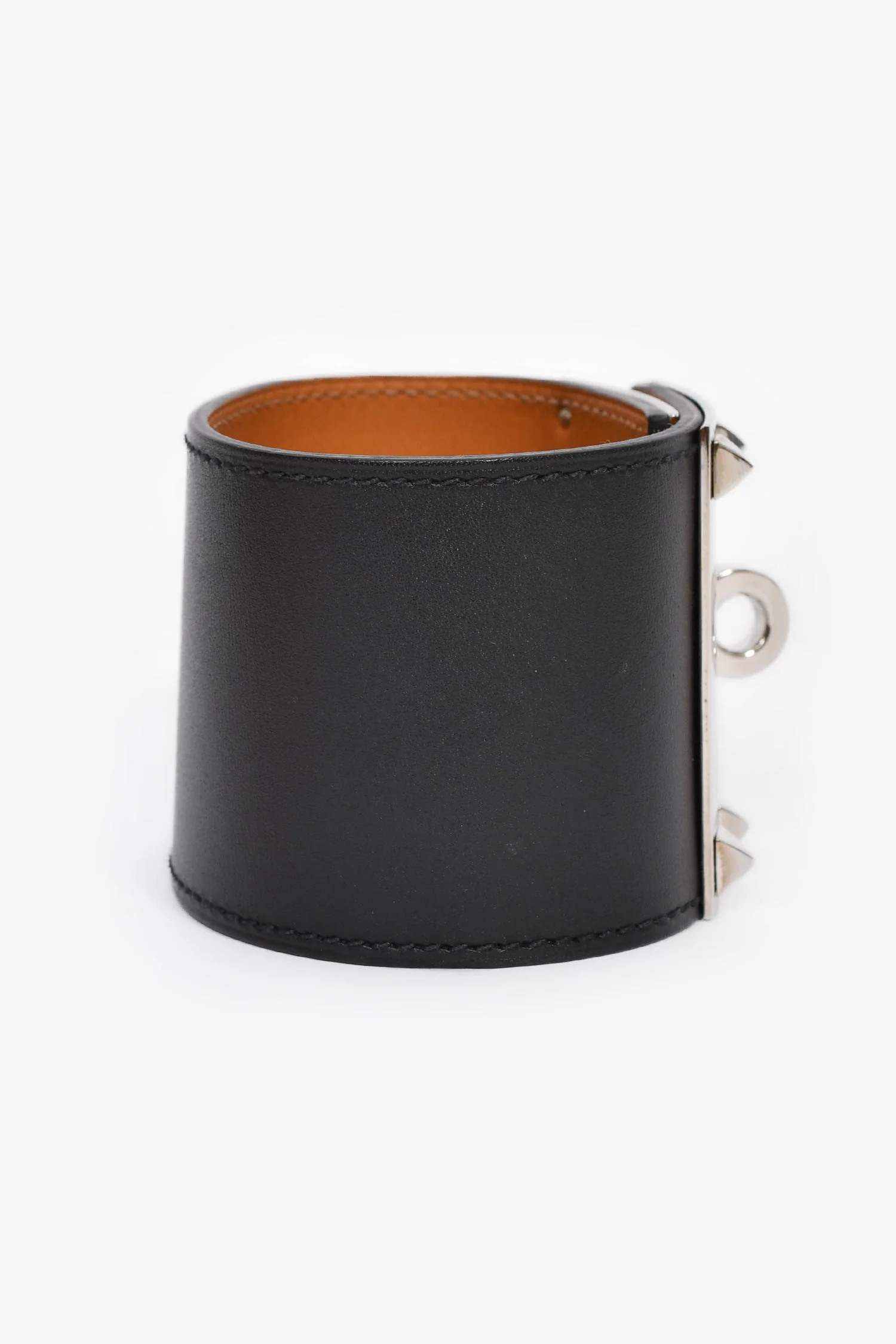 Hermes Black Leather 'Kelly Extreme' Bracelet - Image 2