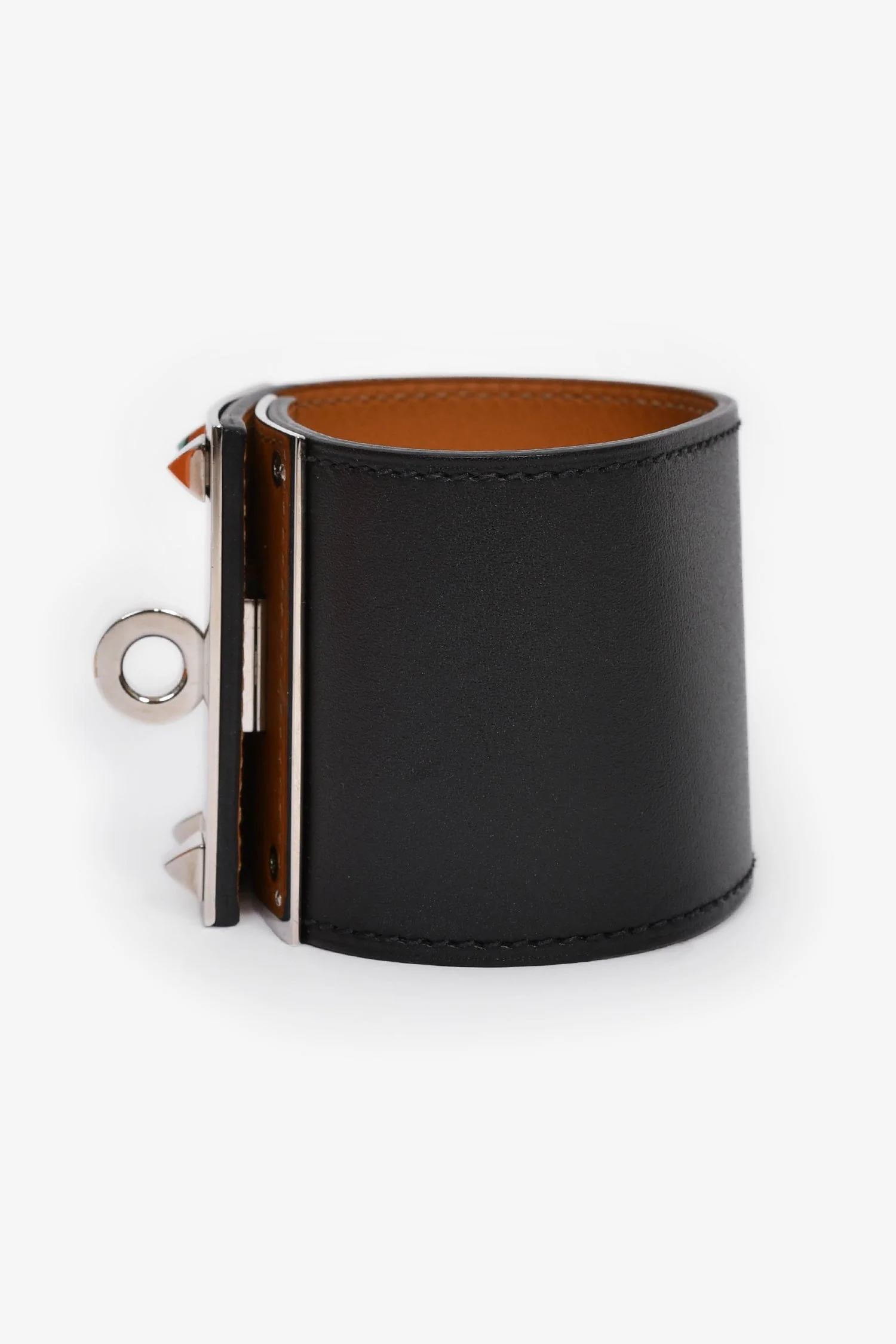 Hermes Black Leather 'Kelly Extreme' Bracelet - Image 4