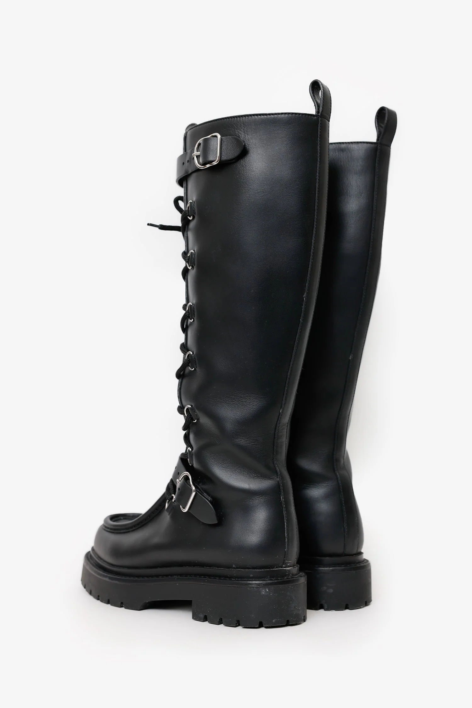 Hermès Black Leather Landscape Boot Size 37.5 - Image 4