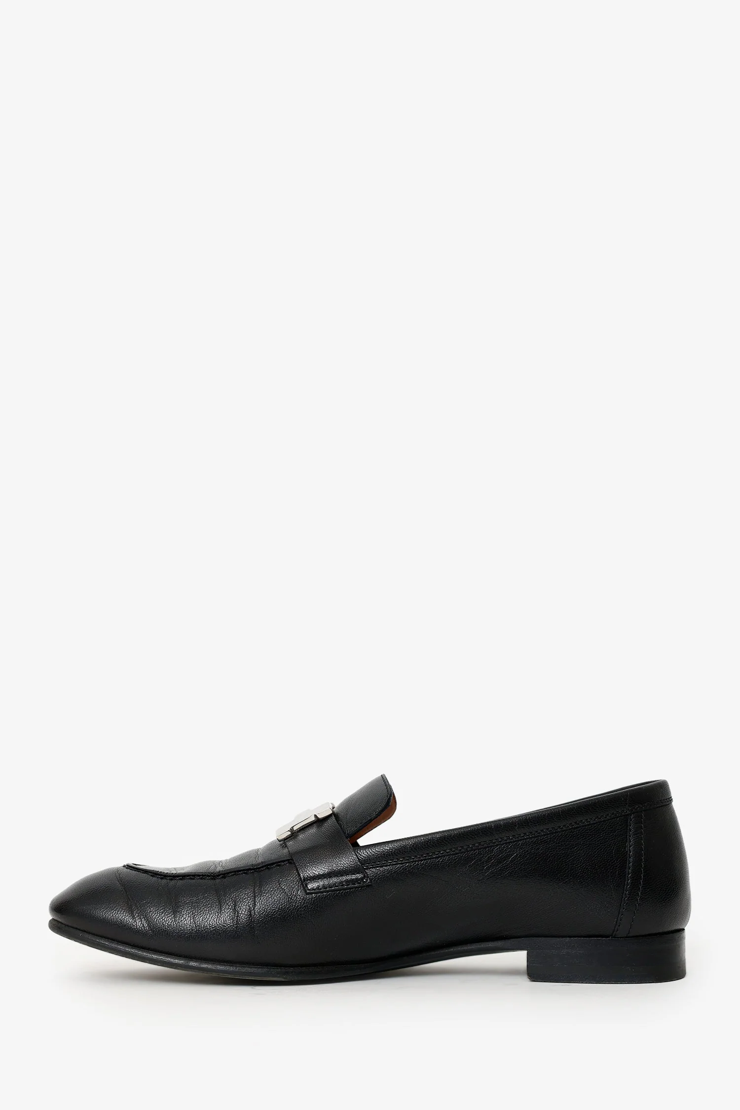 Hermès Black Leather Paris Loafer Size 37 - Image 5