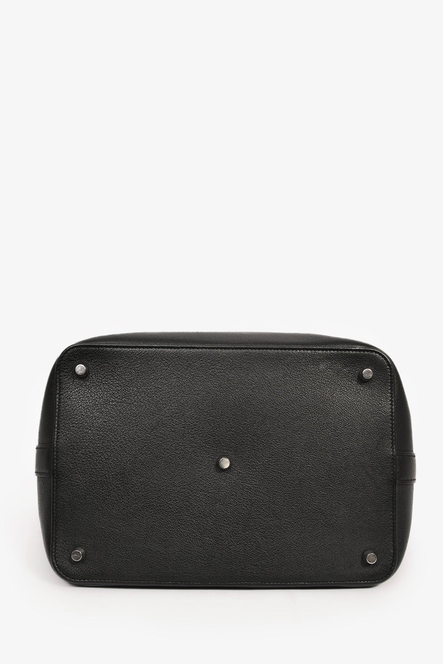 Hermès Black Leather Tool Box 26 Top Handle with Strap - Image 5
