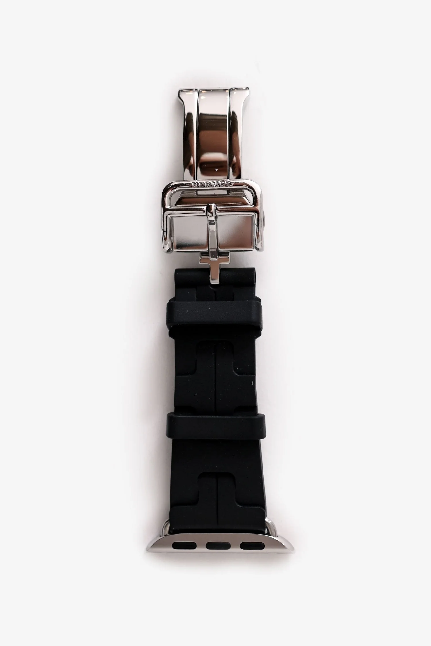 Hermès Black Rubber Deployment Buckle Kilim Single Tour 40mm - Image 3
