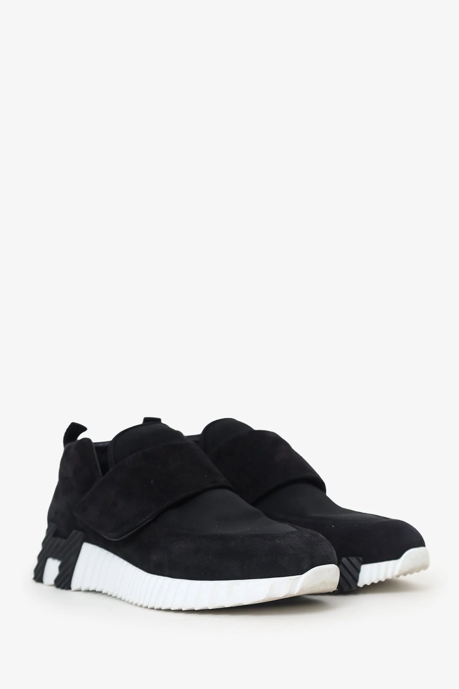 Hermes Black Suede H Sneakers Size 36 - Image 2