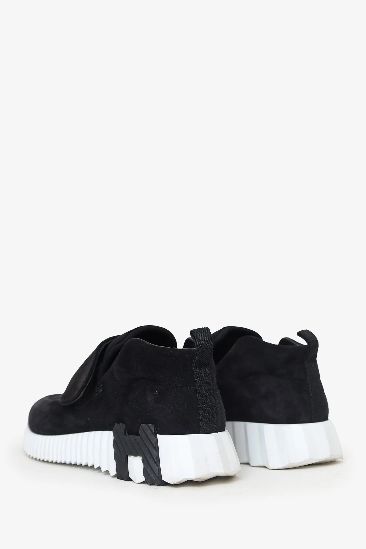 Hermes Black Suede H Sneakers Size 36 - Image 4