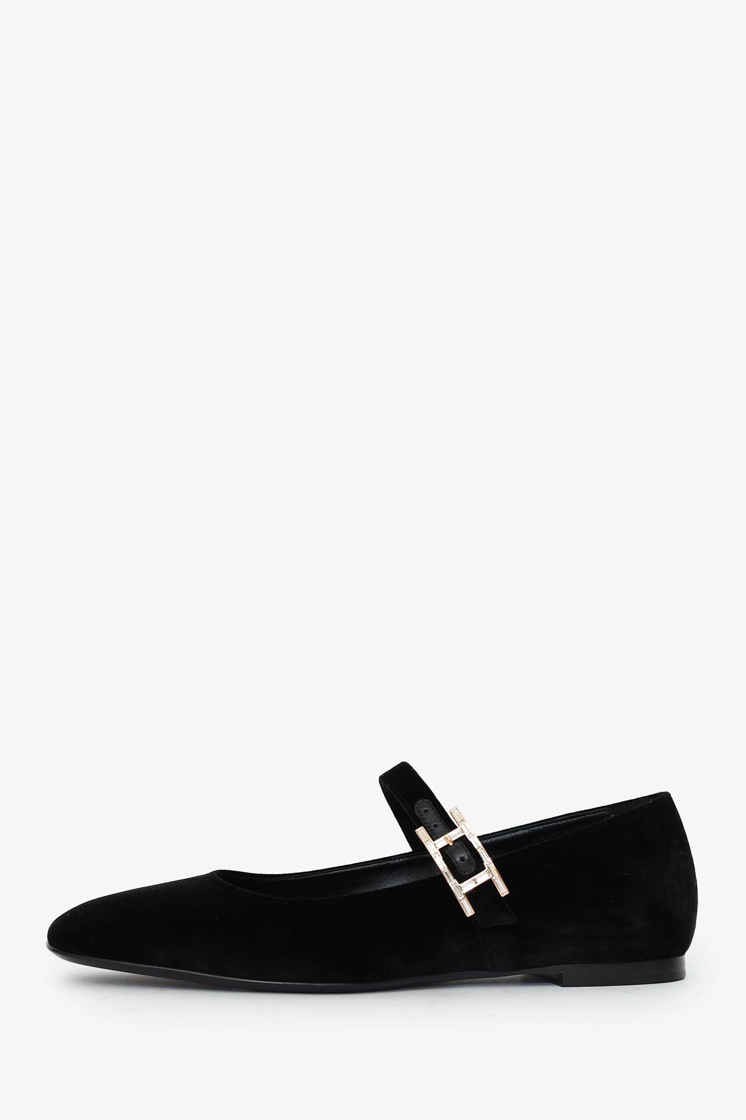 Hermès Black Velvet Jane Ballet Flat Size 37.5 - Image 5