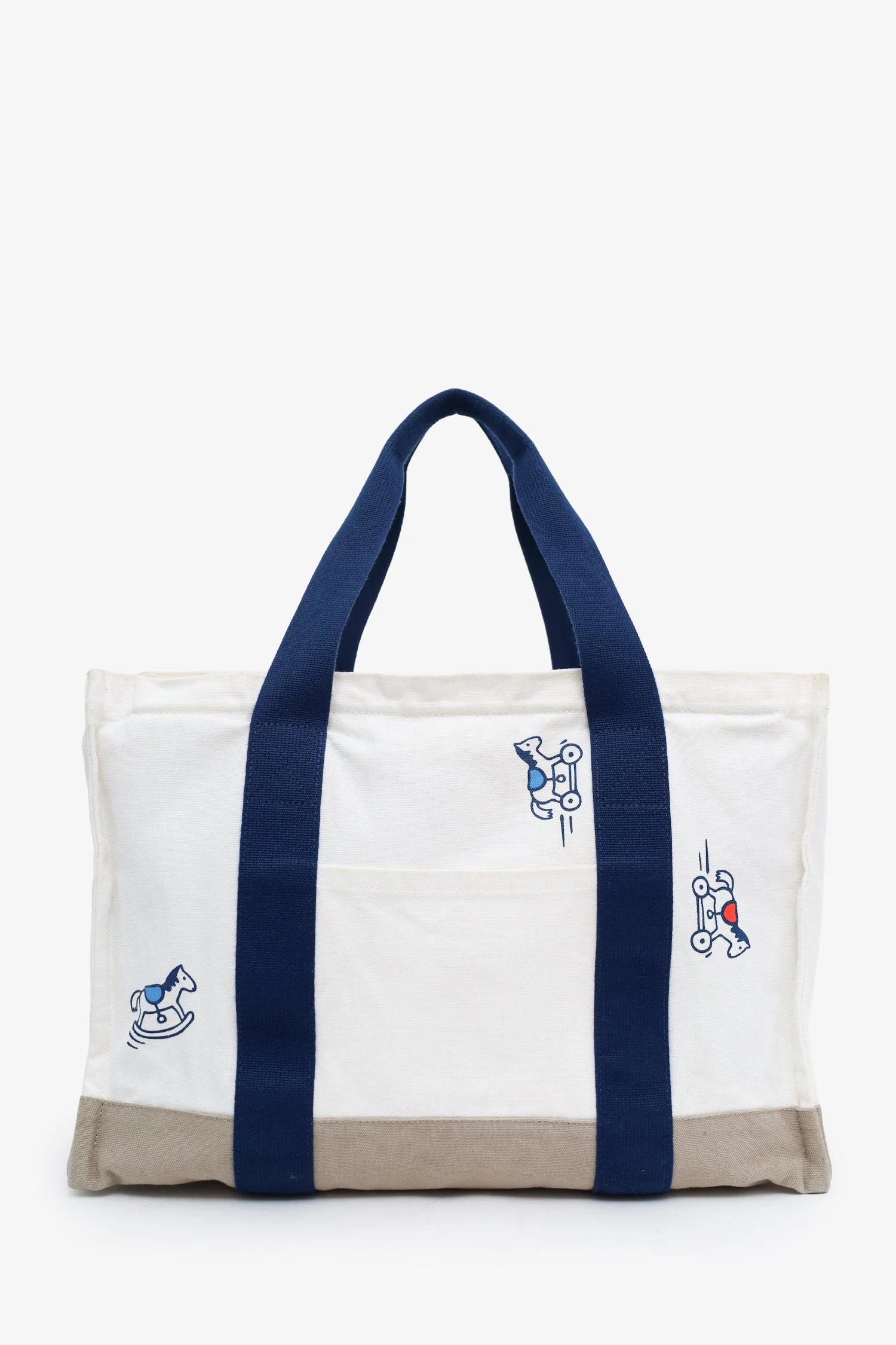 Hermes Bleu Marine Canvas Adada Nappy Bag - Image 2