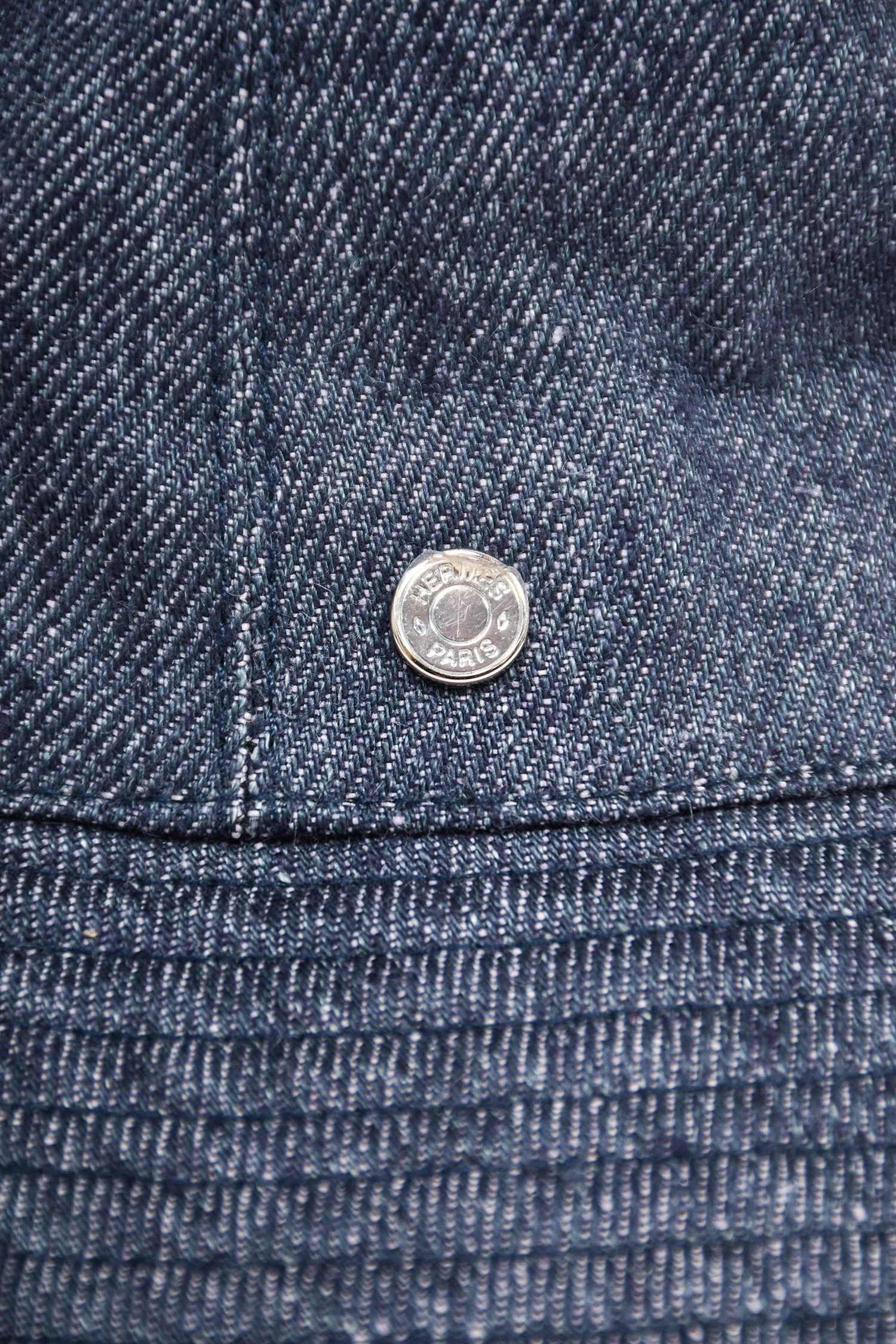 Hermes Blue Denim Bucket Hat Size 56 - Image 4