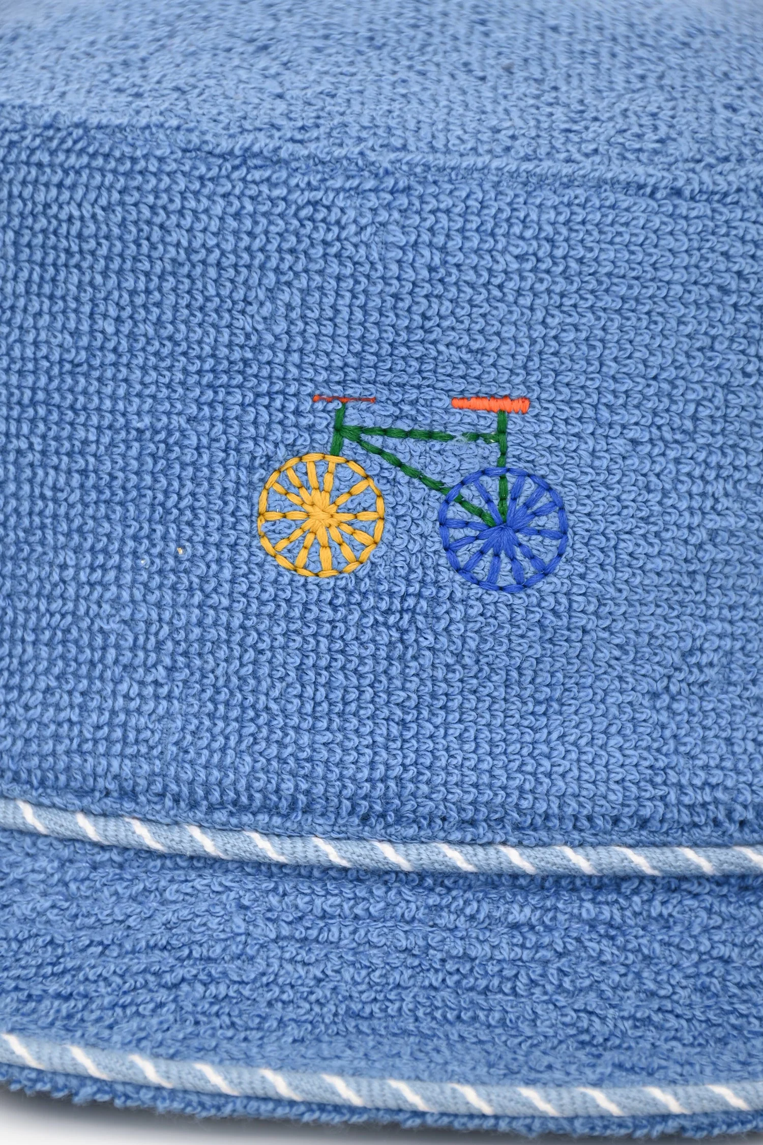 Hermès Blue Les Cabanes Bucket Hat Size 52 - Image 2
