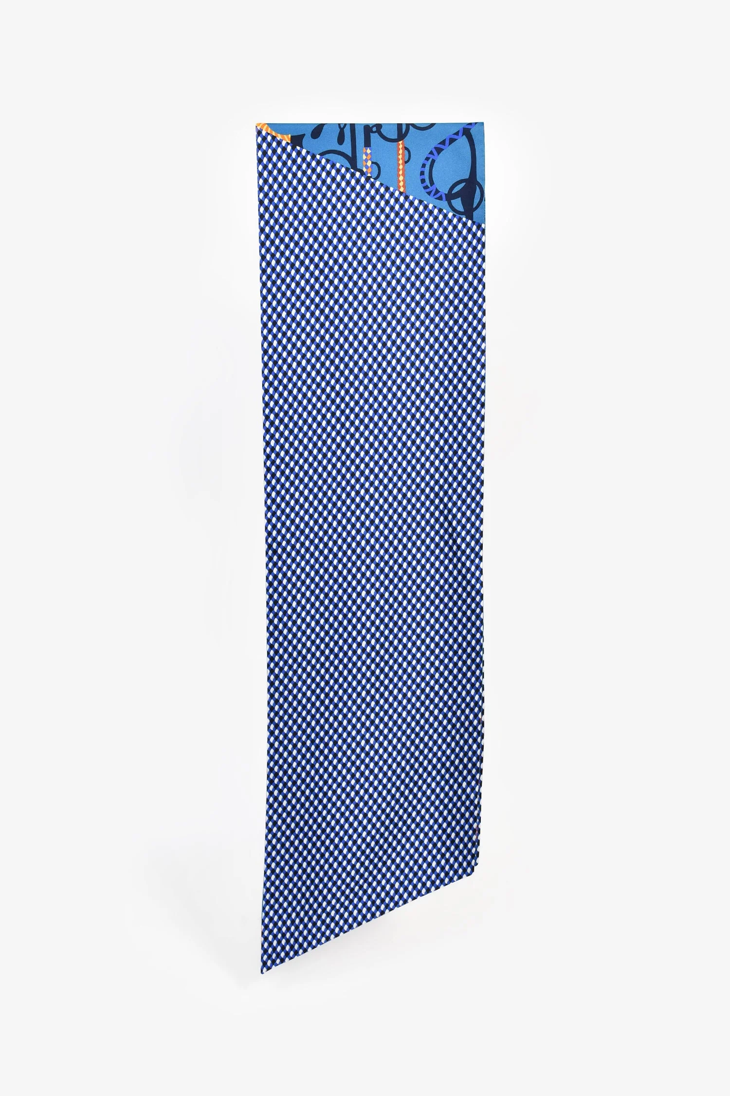 Hermès Blue Silk Maxi Twilly - Image 2