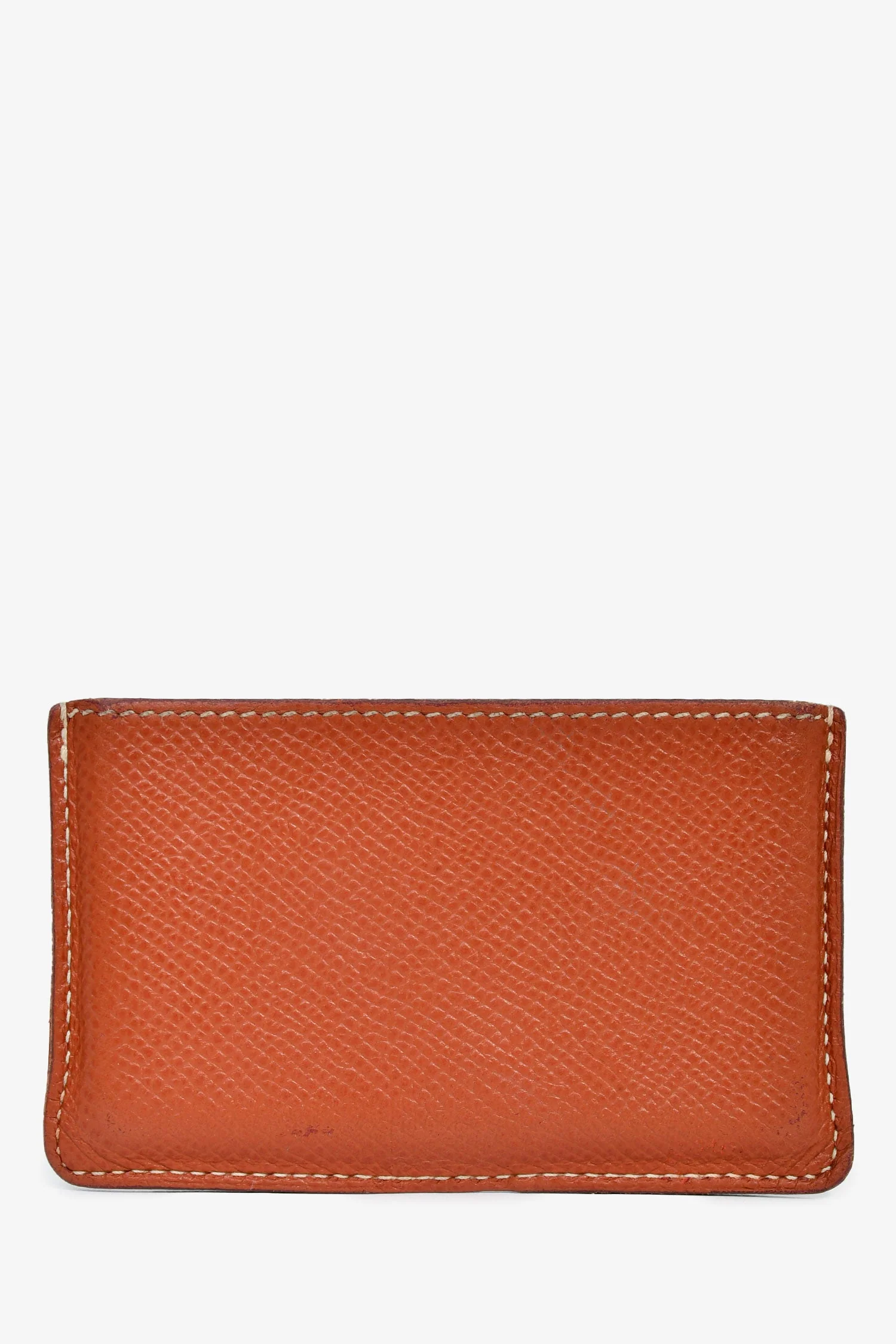 Hermes Brown Leather Single Card Holder - Image 2