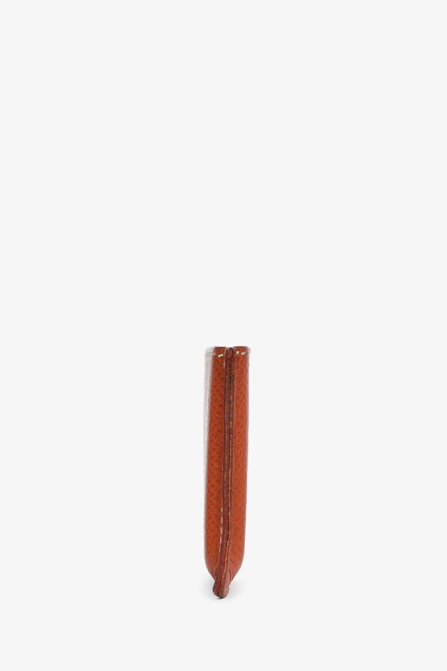Hermes Brown Leather Single Card Holder - Image 3