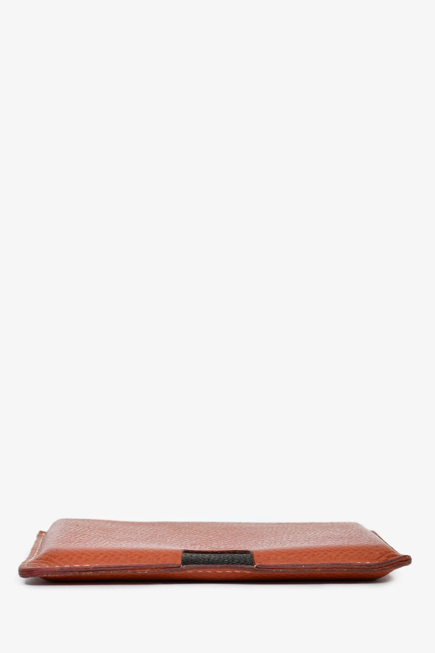 Hermes Brown Leather Single Card Holder - Image 5