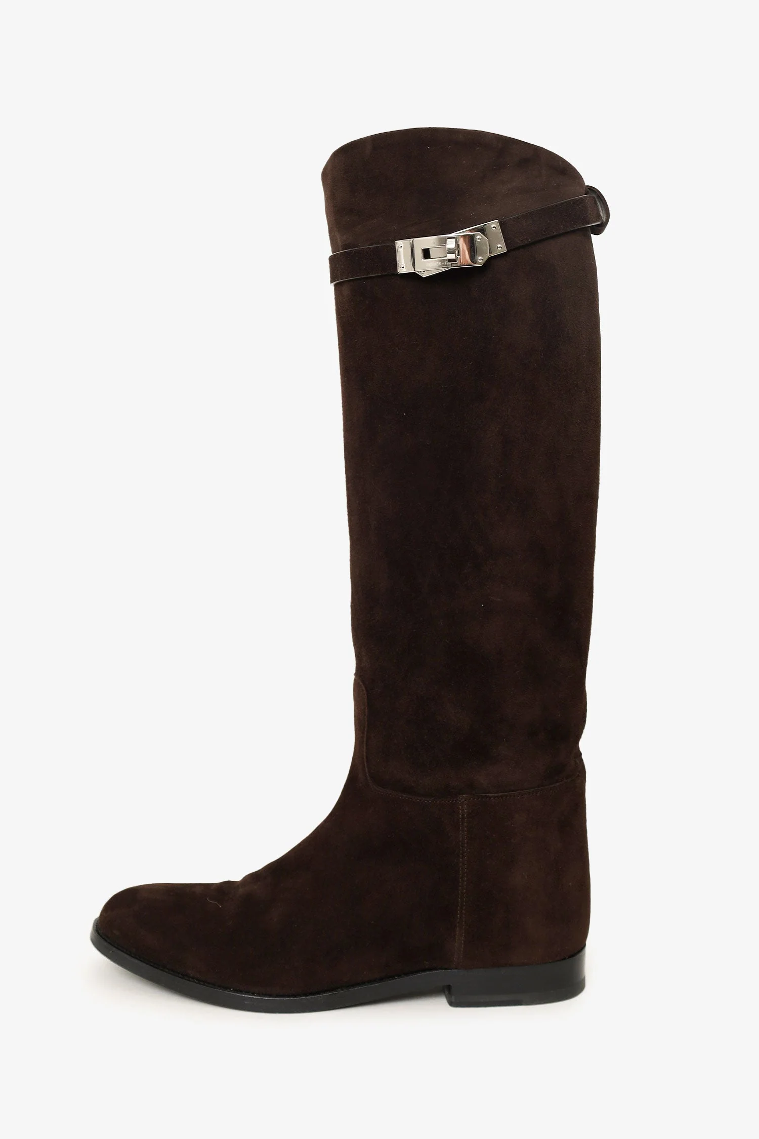 Hermes Brown Suede 'Jumping' Riding Boots Size 39 - Image 5