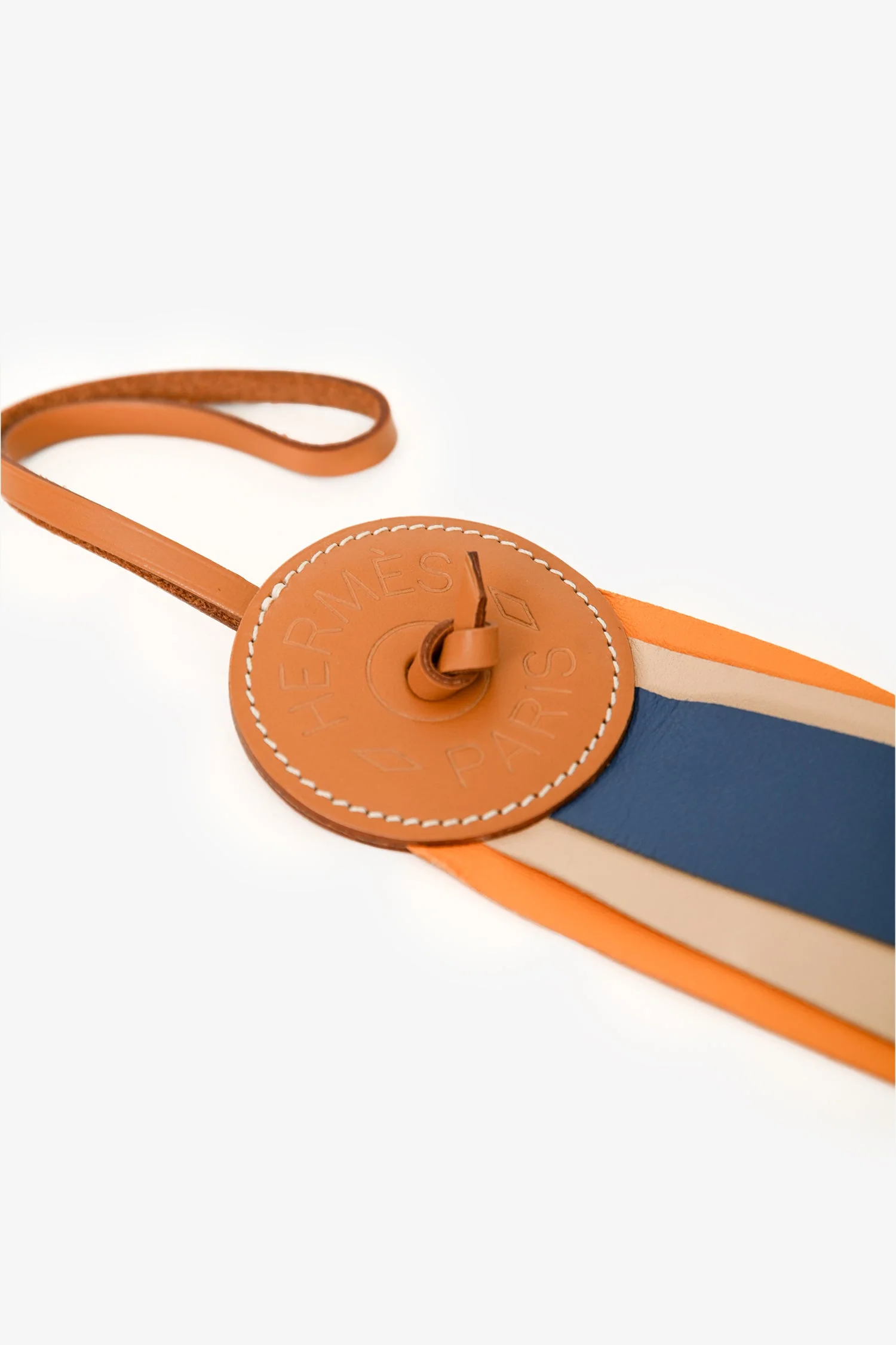 Hermès Brown Swift Leather Paddock Flot Charm - Image 3