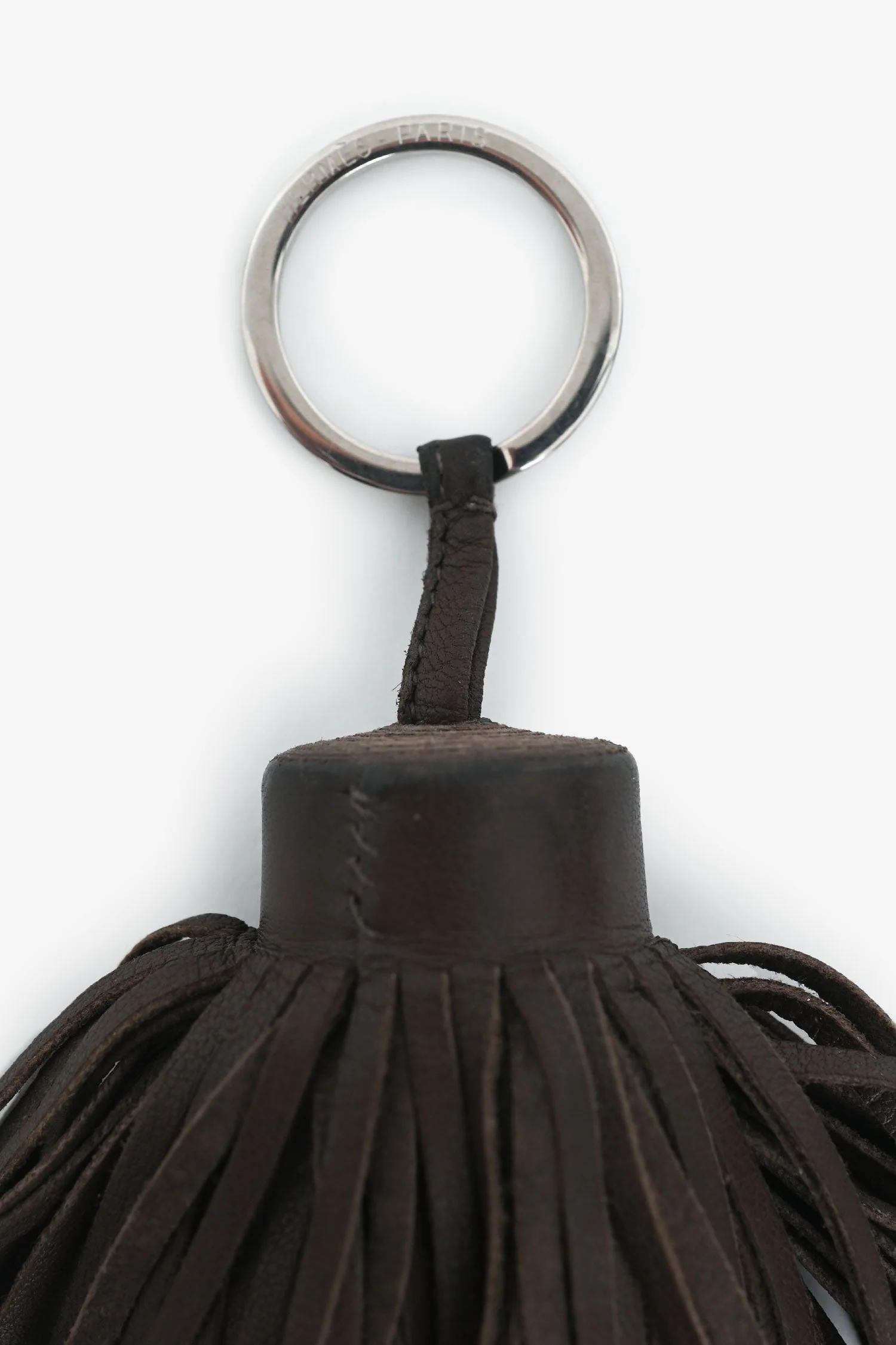 Hermès Brown Swift Leather Tassel Key Chain - Image 2