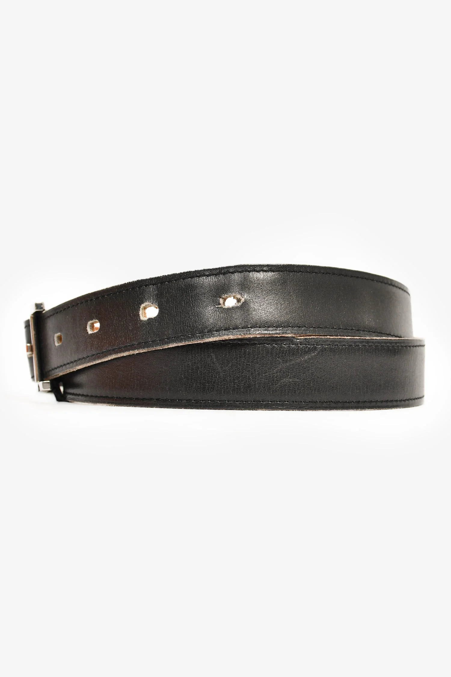 Hermes Brown Taurillon Clemence Leather Belt Size 90 Mens - Image 2
