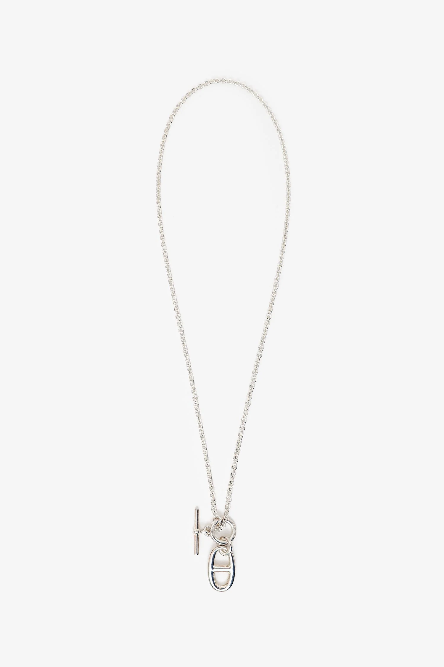 Hermès Chaine D'Ancre Pendant Silver Necklace - Image 2