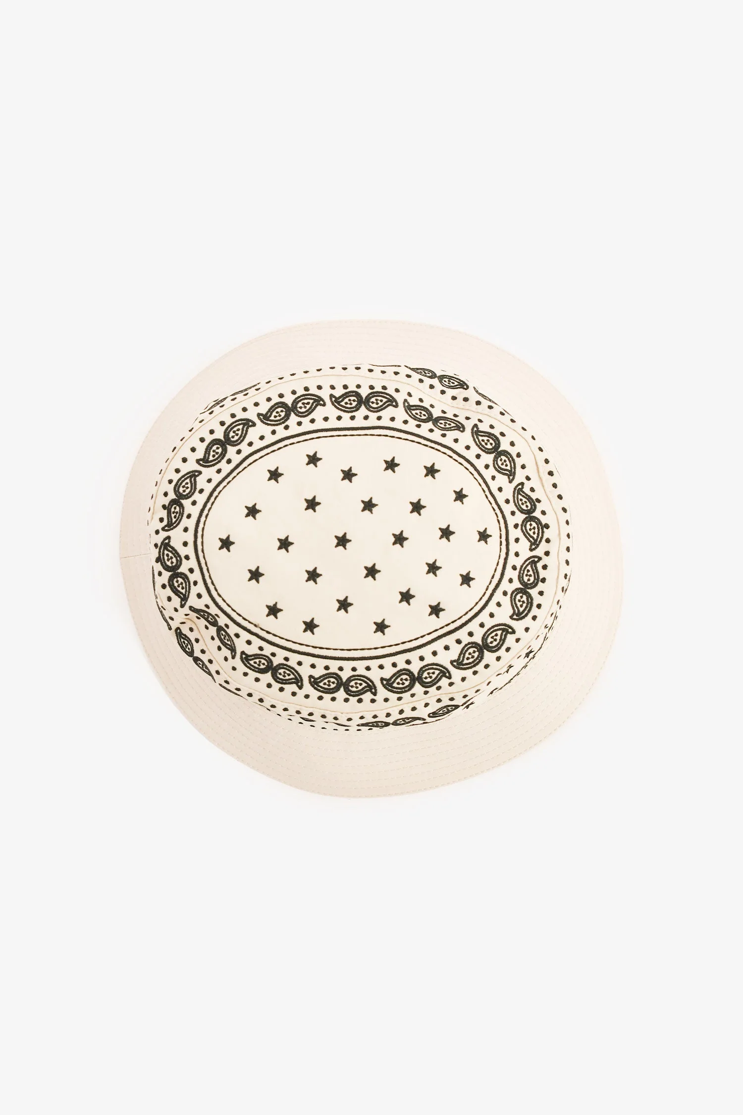 Hermès Cream Paisley Bucket Hat Size 57 - Image 4