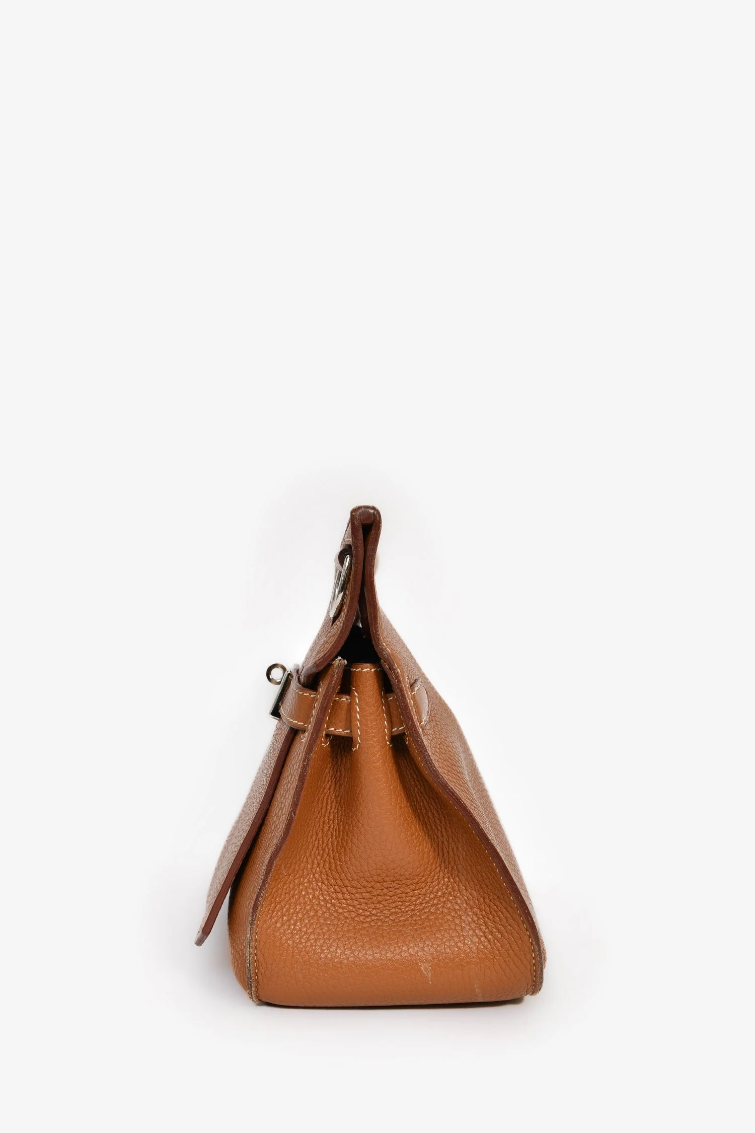 Hermès Gold Clemence Leather Jypsiere 28 Bag - Image 4