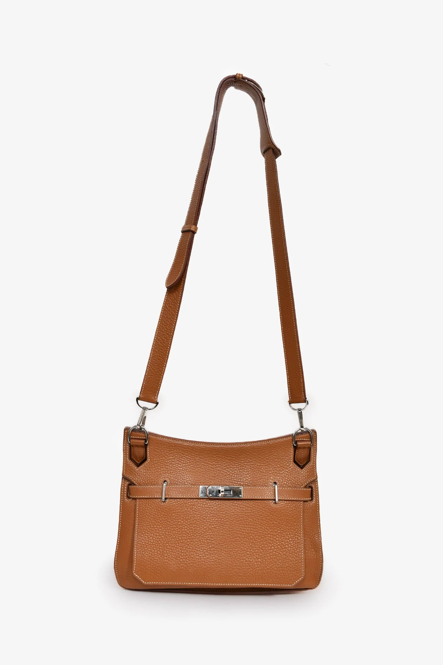 Hermès Gold Clemence Leather Jypsiere 28 Bag - Image 7