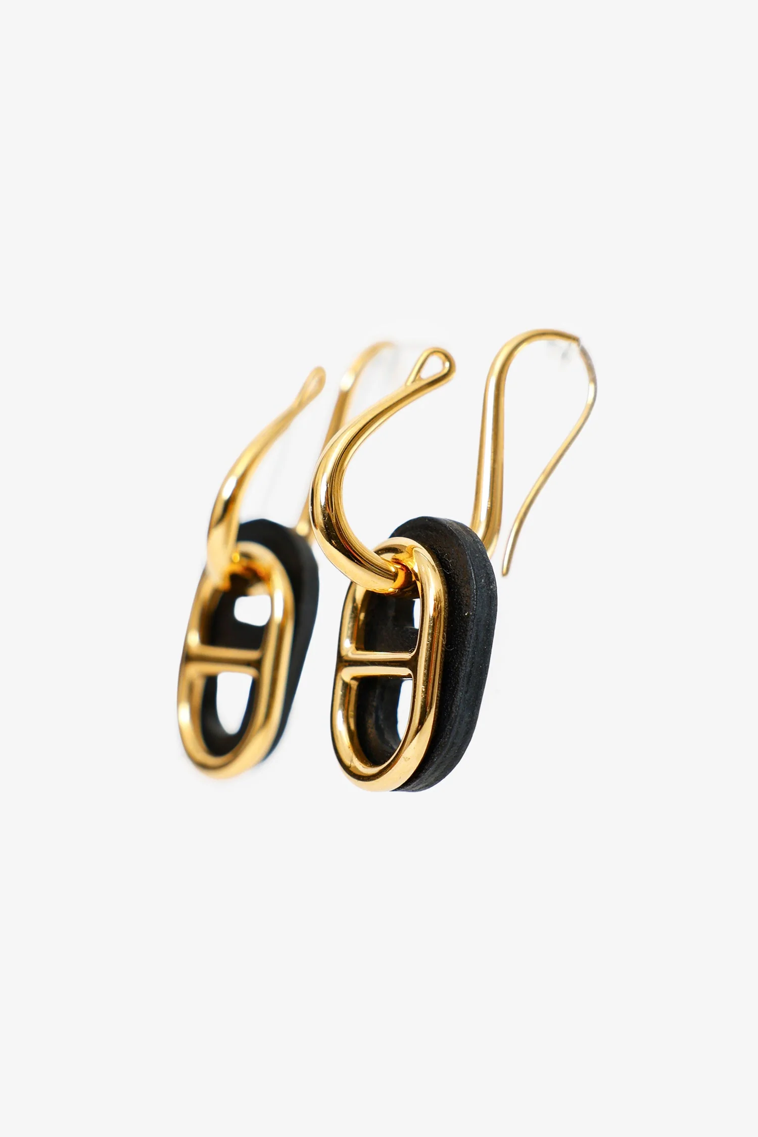 Hermes Gold-tone O'Maillon Drop Earrings - Image 2