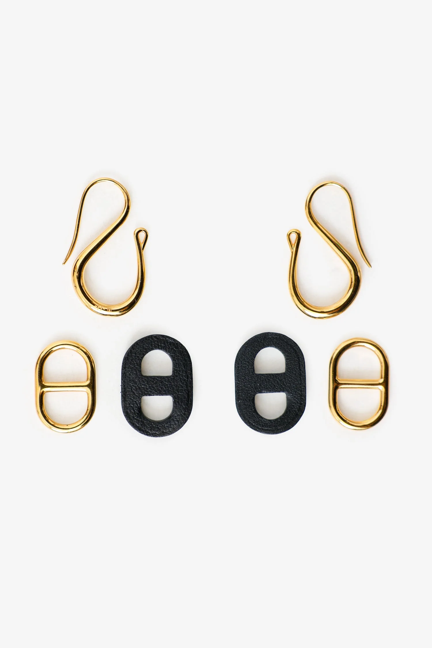 Hermes Gold-tone O'Maillon Drop Earrings - Image 4