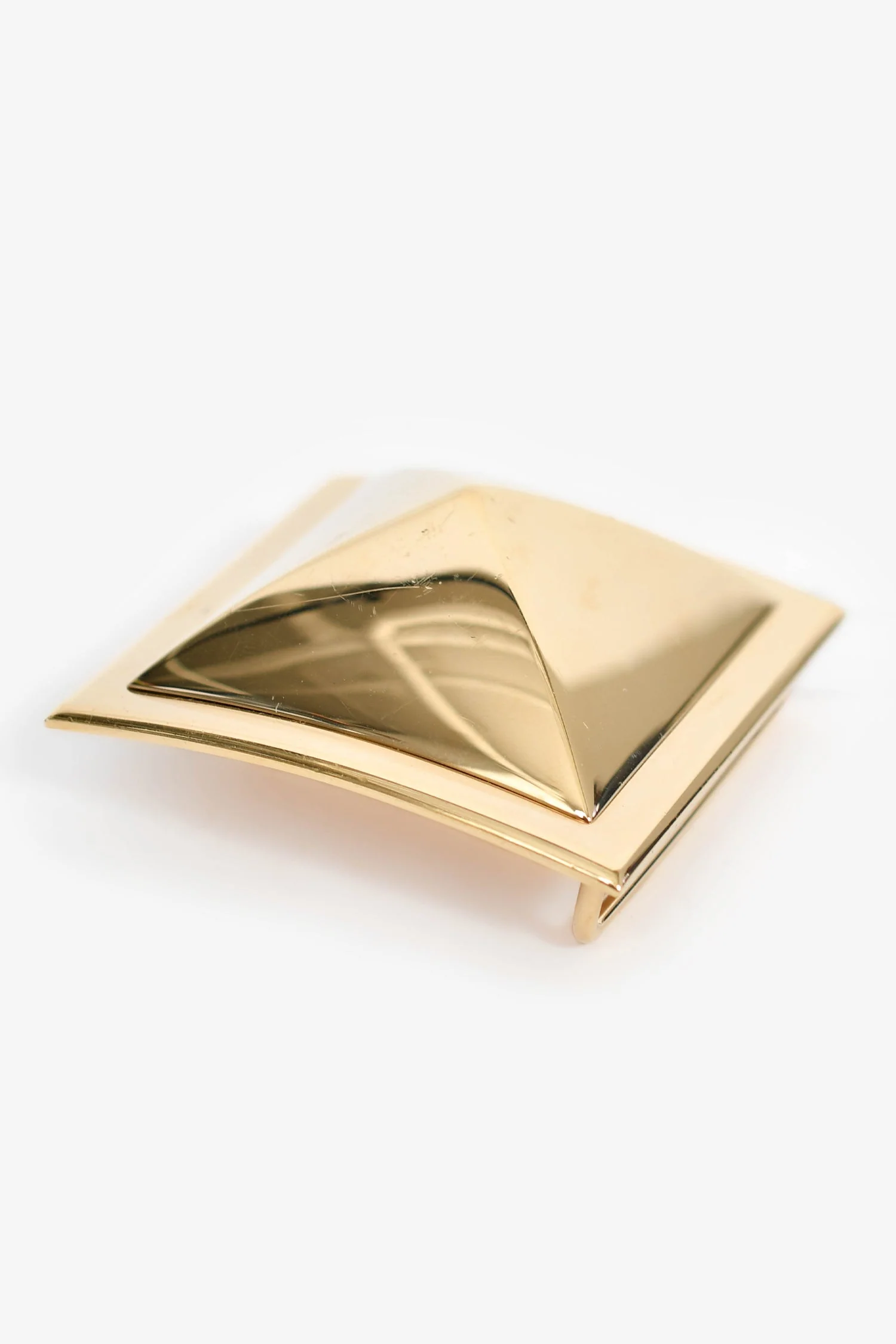 Hermes Gold Tone 'Pyramid' Belt Buckle - Image 4