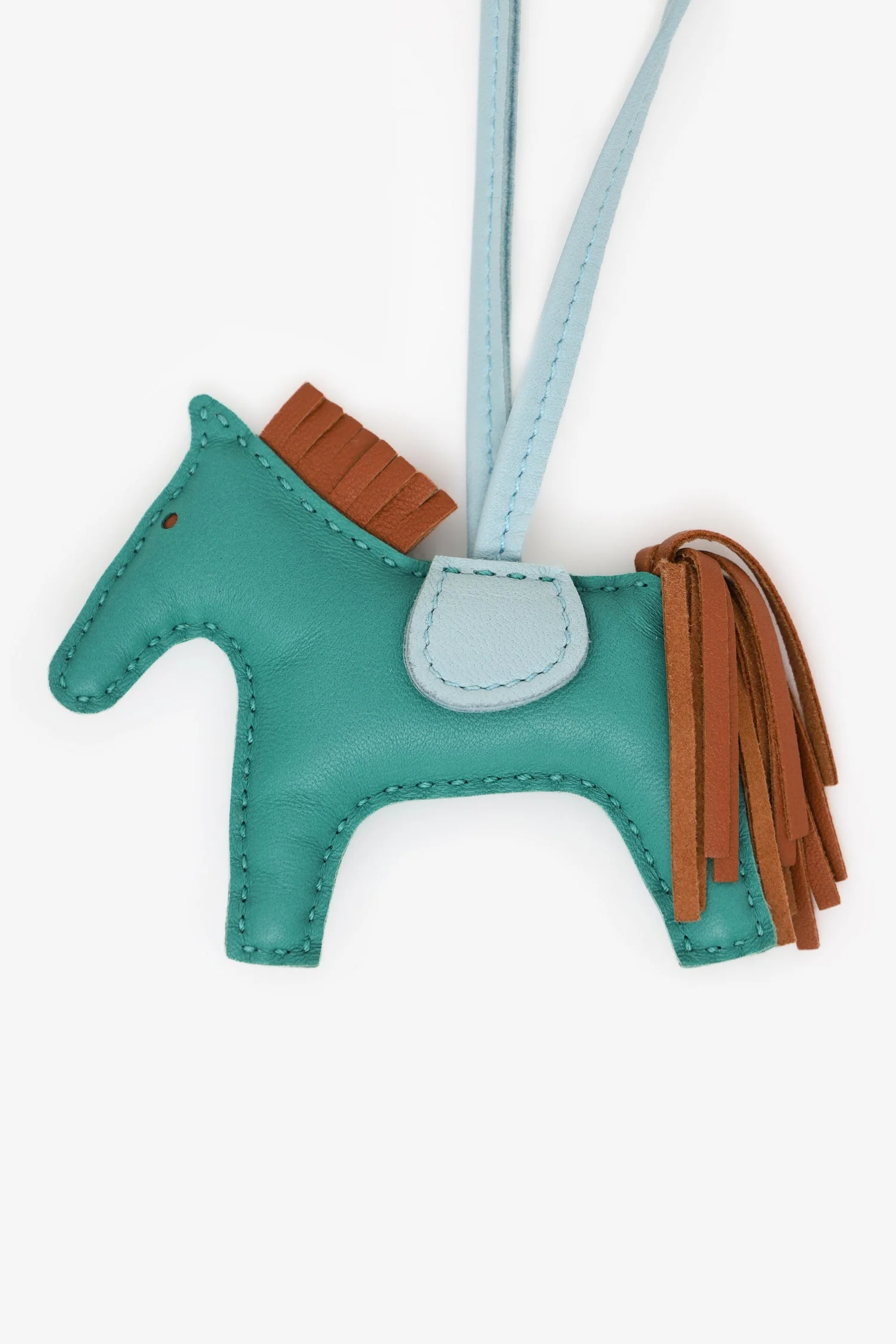 Hermès Green Leather Rodeo Charm - Image 3