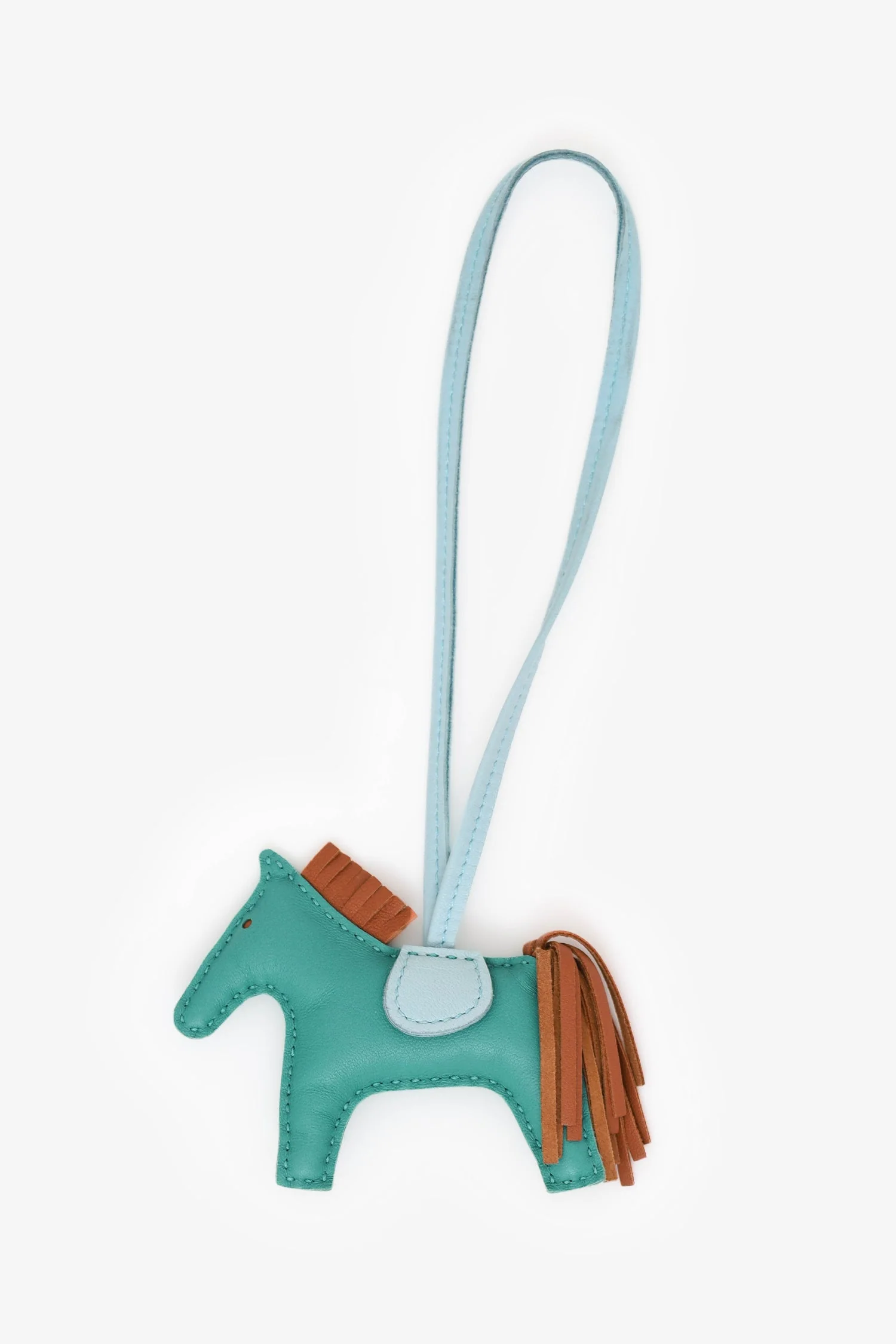 Hermès Green Leather Rodeo Charm - Image 5