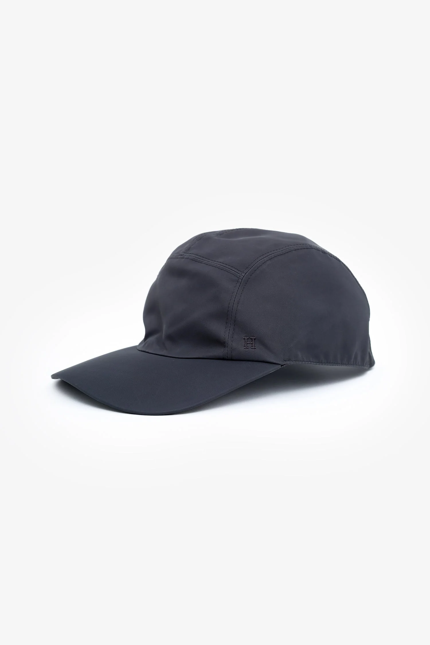 Hermès Grey Nylon H Embroidered Cap Size 59 - Image 2