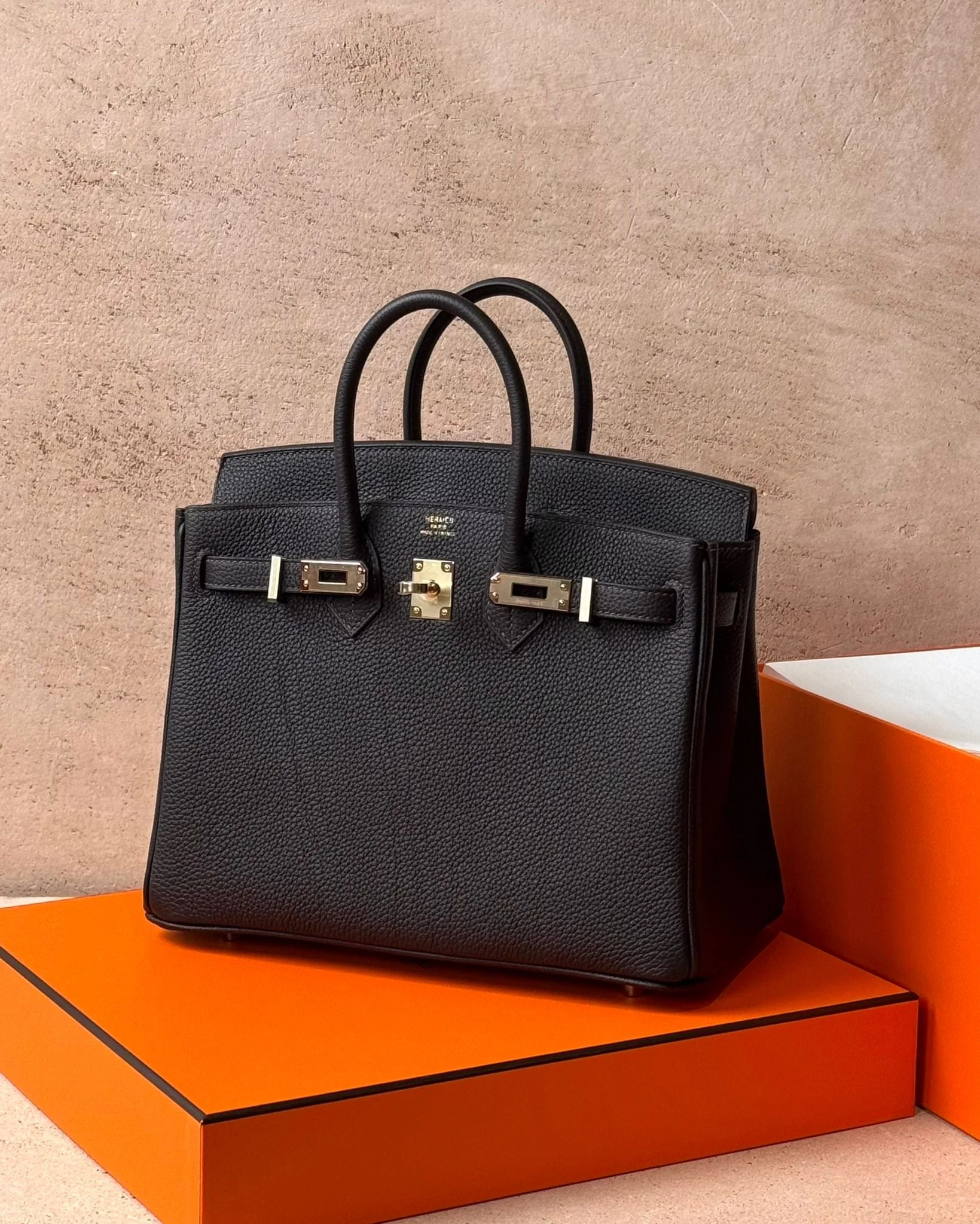 Hermès Birkin 25 - Bai Brun Togo | Permabrass Hardware - Image 9