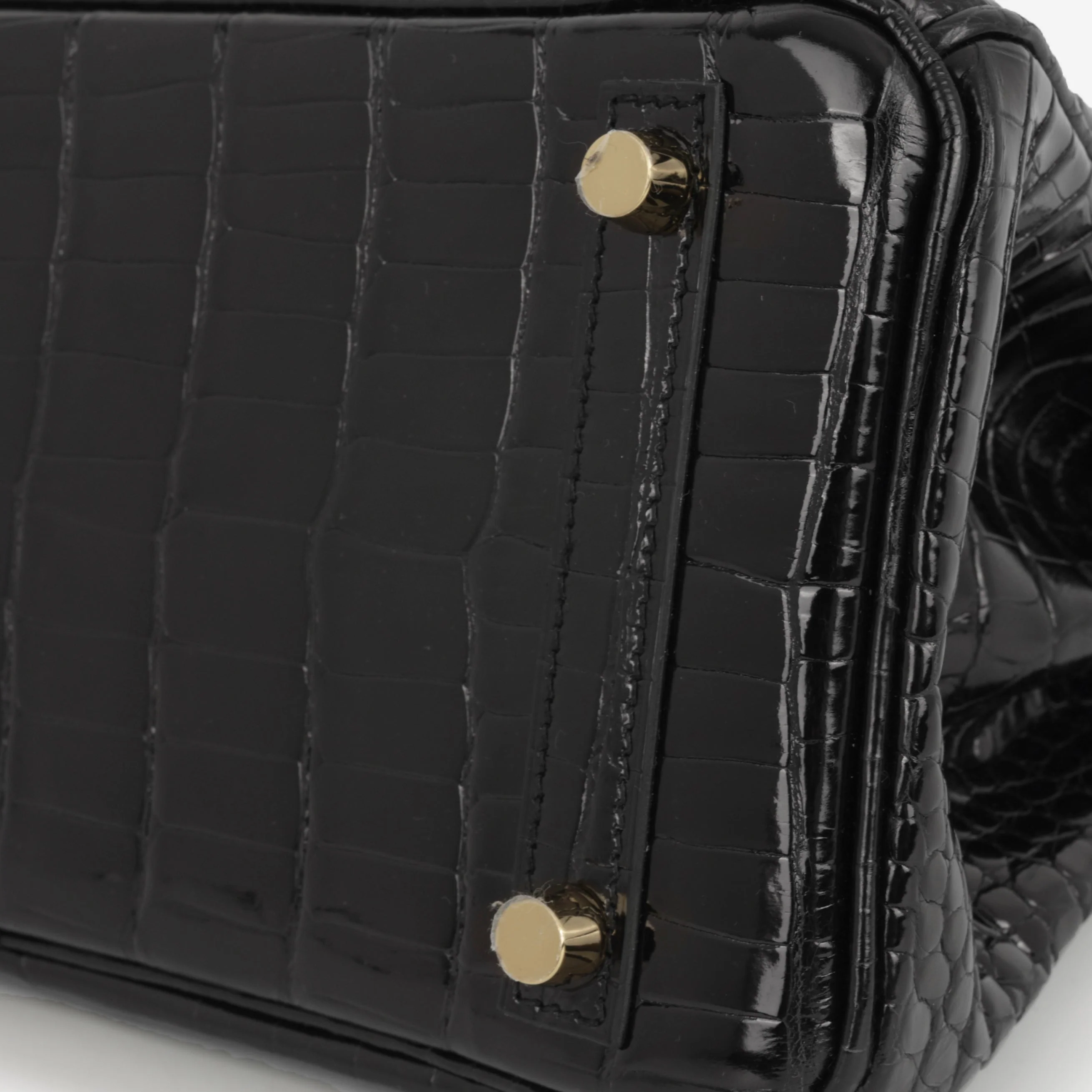 Hermès Birkin 25 - Black Crocodile Porosus | Gold Hardware - Image 6