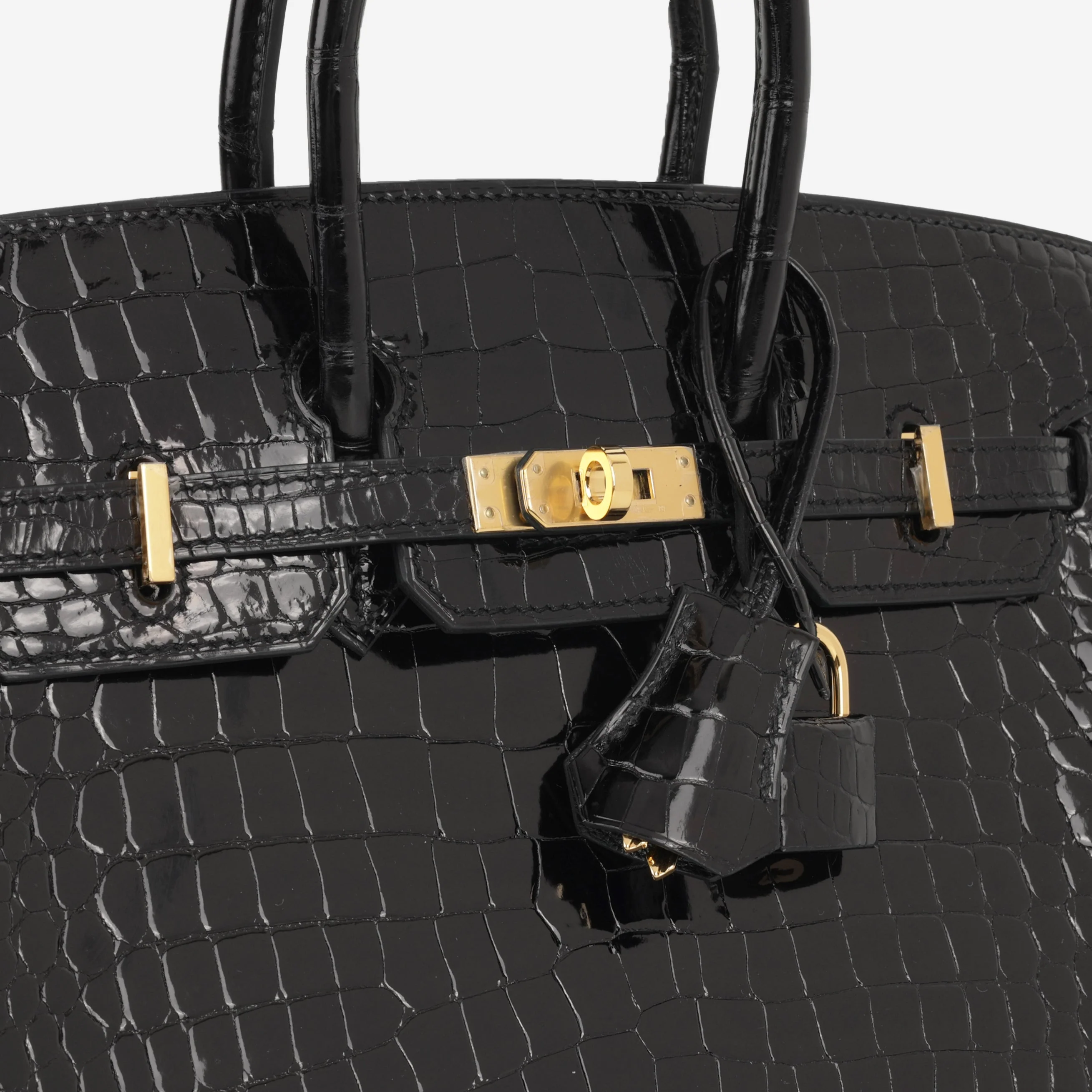 Hermès Birkin 25 - Black Crocodile Porosus | Gold Hardware - Image 8