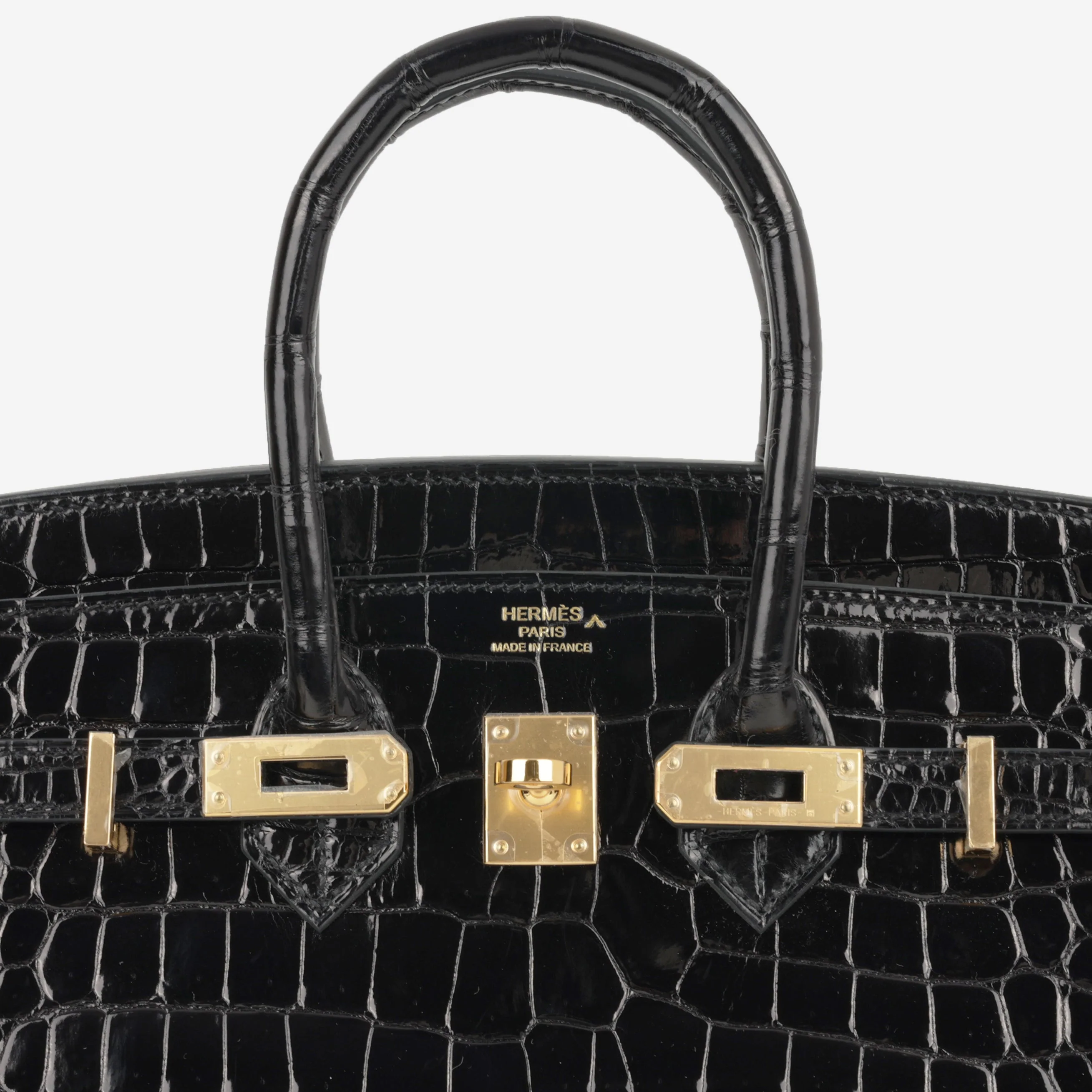 Hermès Birkin 25 - Black Crocodile Porosus | Gold Hardware - Image 9