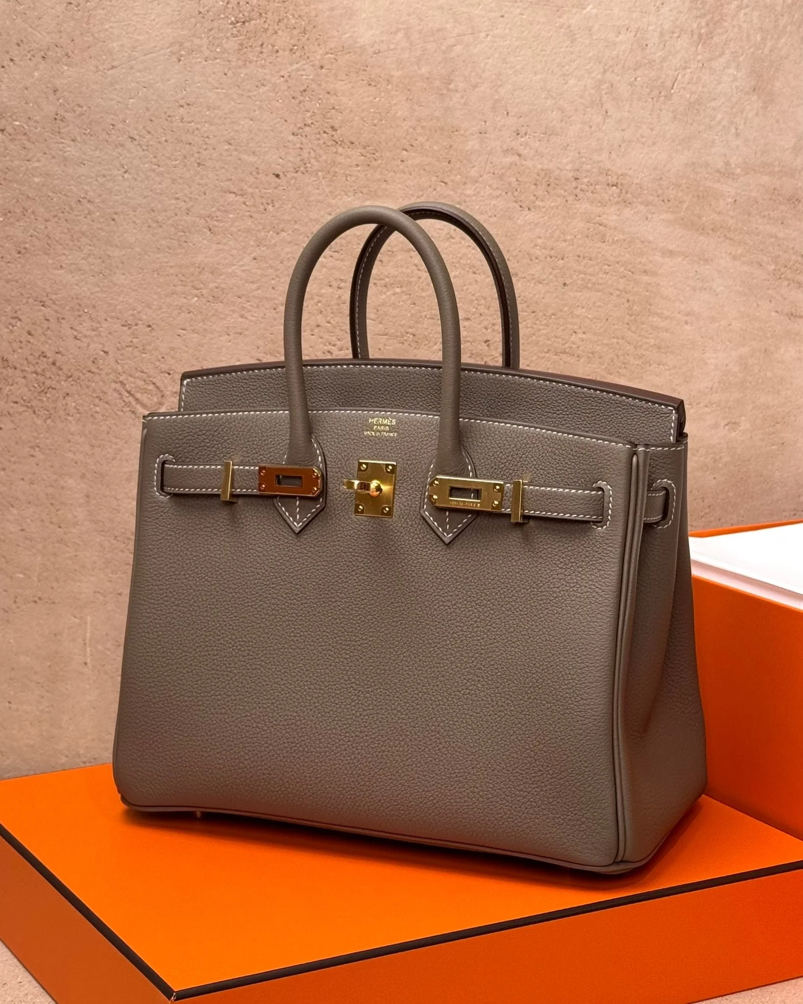 Hermès Birkin 25 - Etoupe Togo | Gold Hardware - Image 6