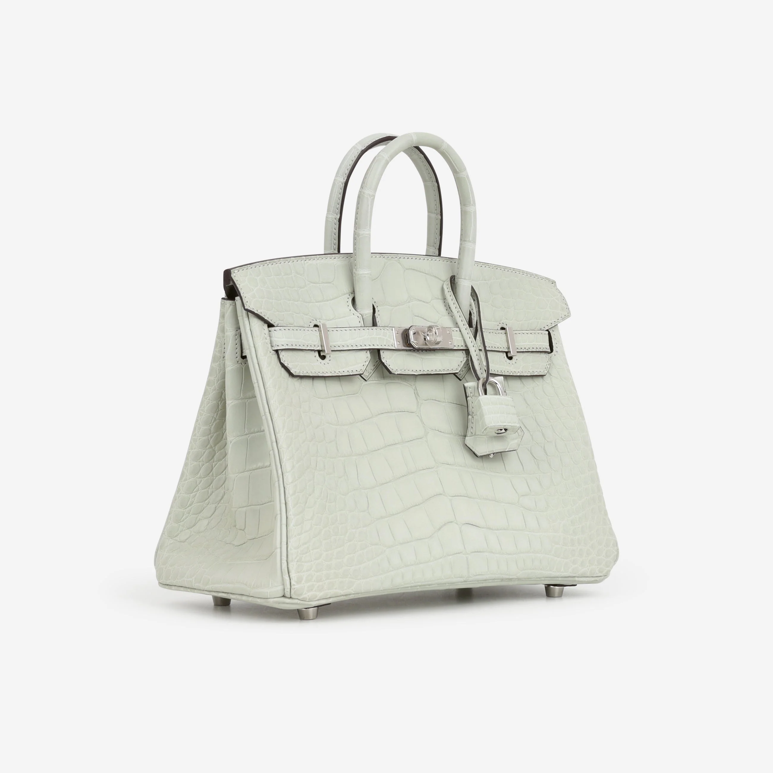 Hermès Birkin 25 - Gris Neve Matte Alligator | Palladium Hardware - Image 2