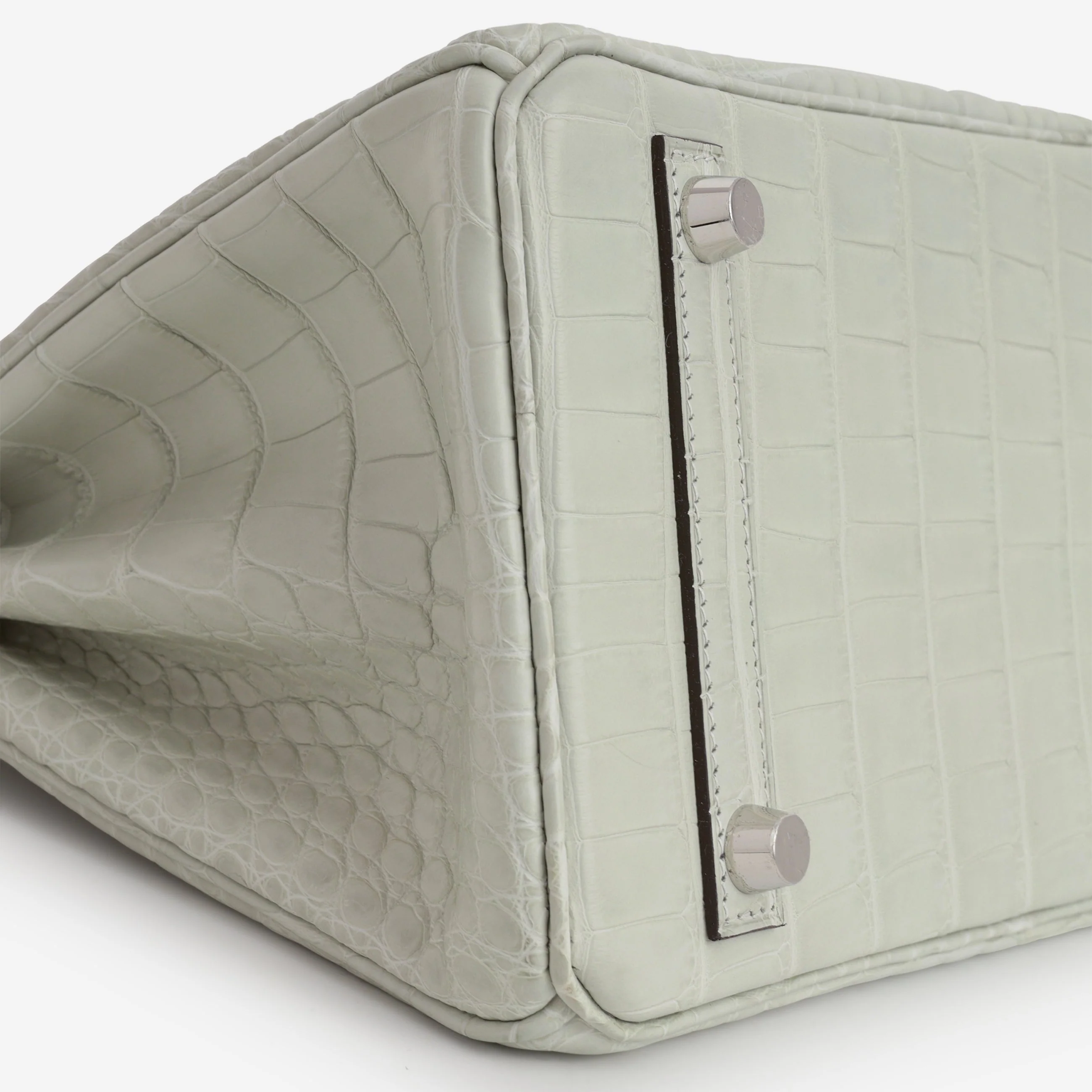 Hermès Birkin 25 - Gris Neve Matte Alligator | Palladium Hardware - Image 5