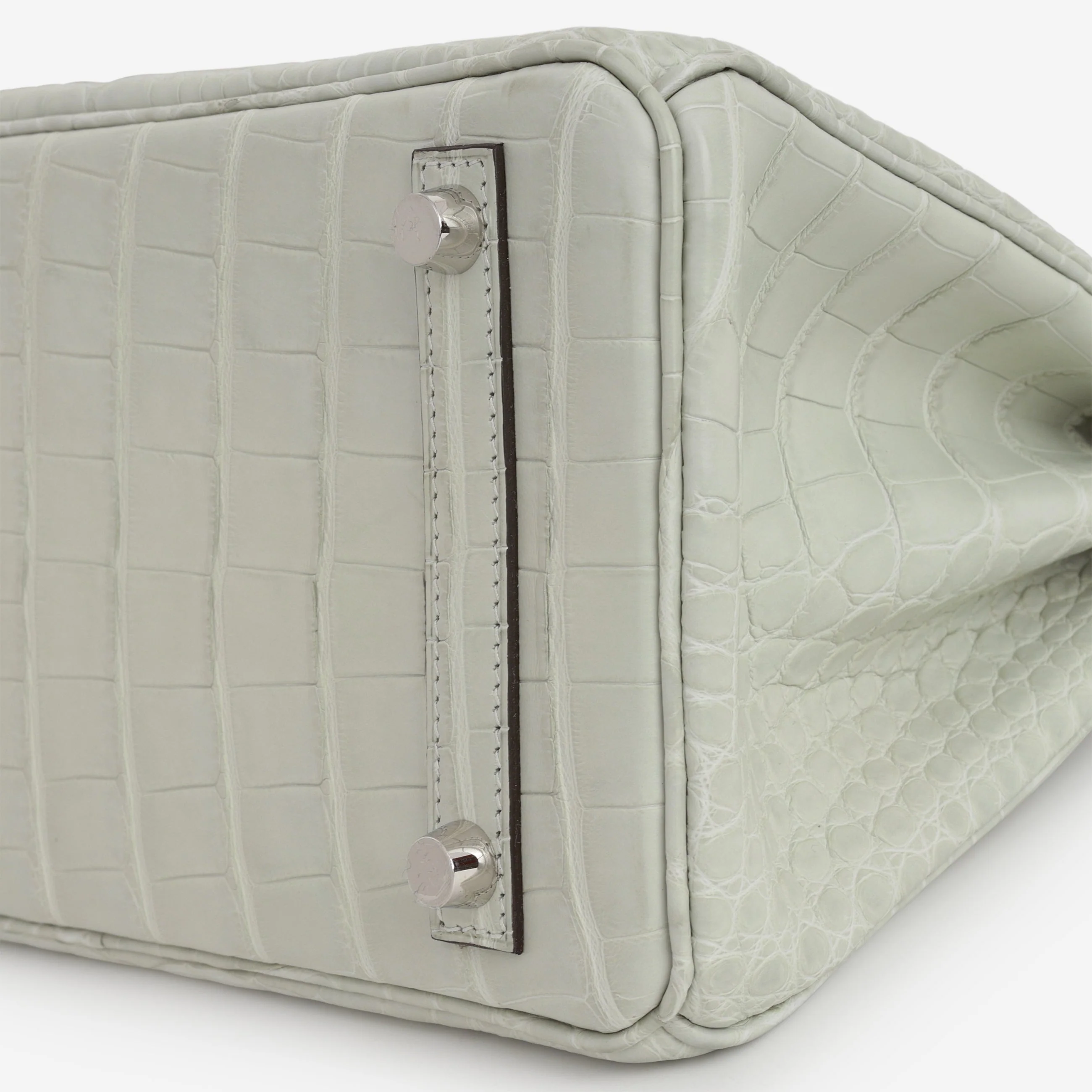 Hermès Birkin 25 - Gris Neve Matte Alligator | Palladium Hardware - Image 6