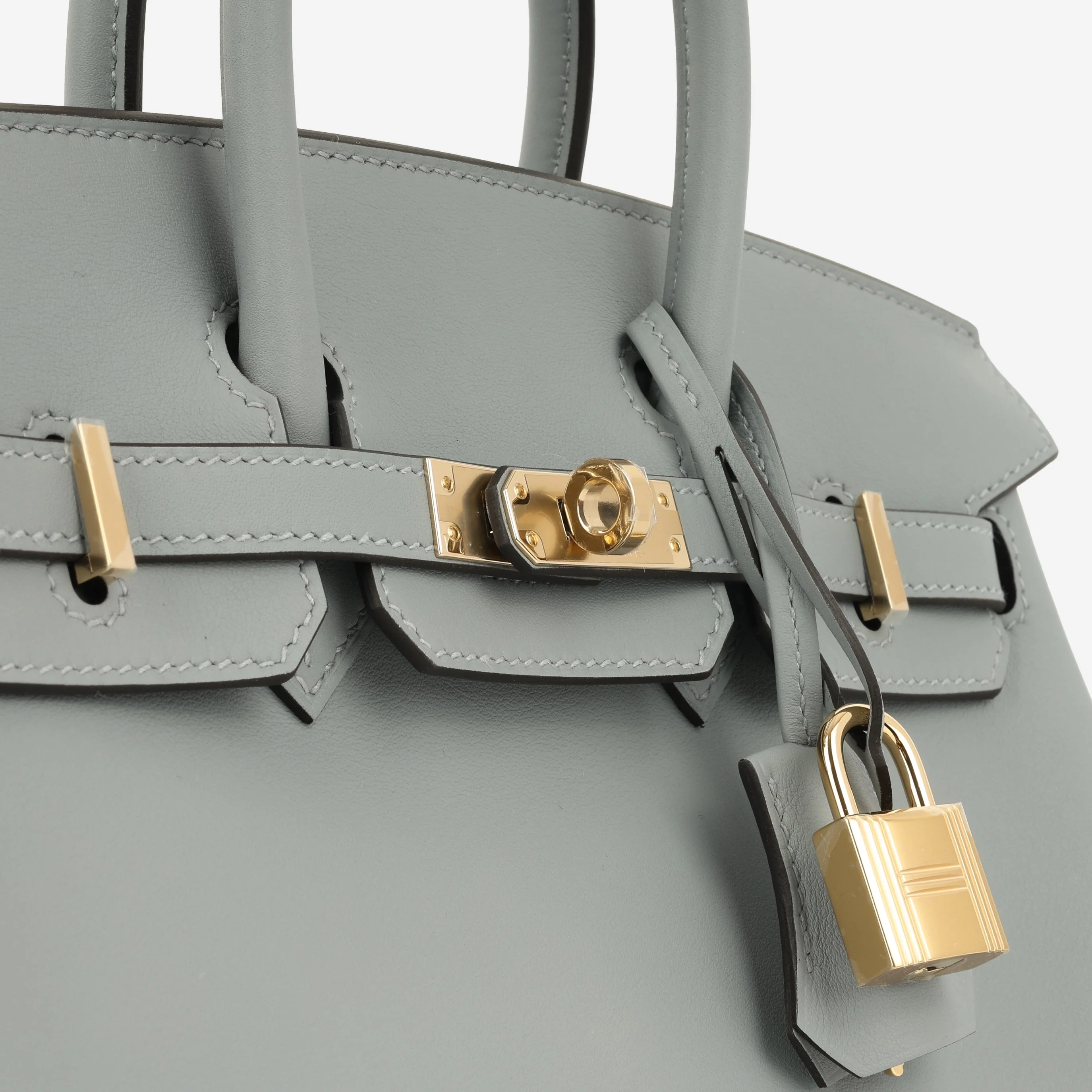 Hermès Birkin 25 - Gris Pantin Swift | Permabrass Hardware - Image 11