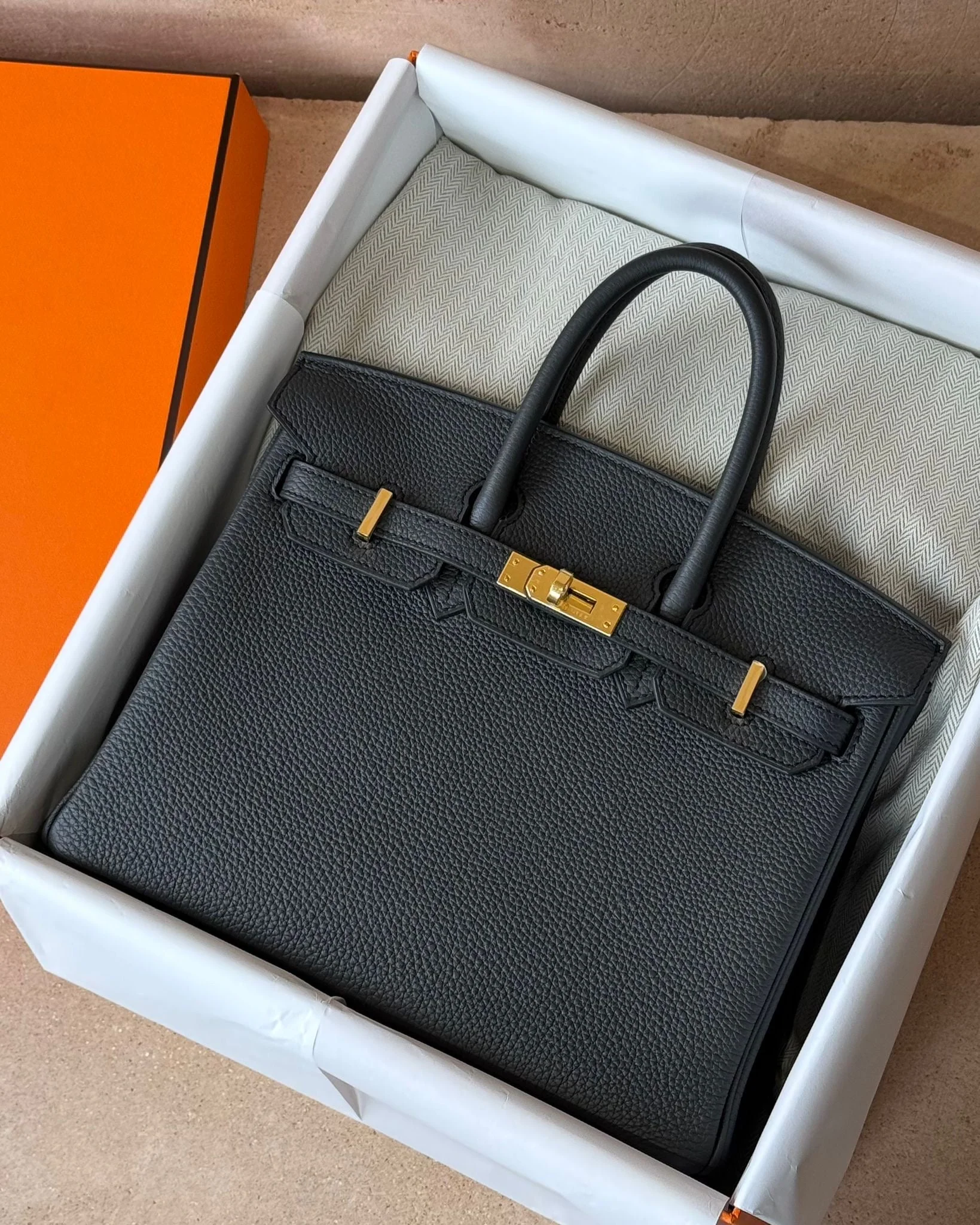 Hermès Birkin 25 - Plomb Togo | Gold Hardware - Image 2