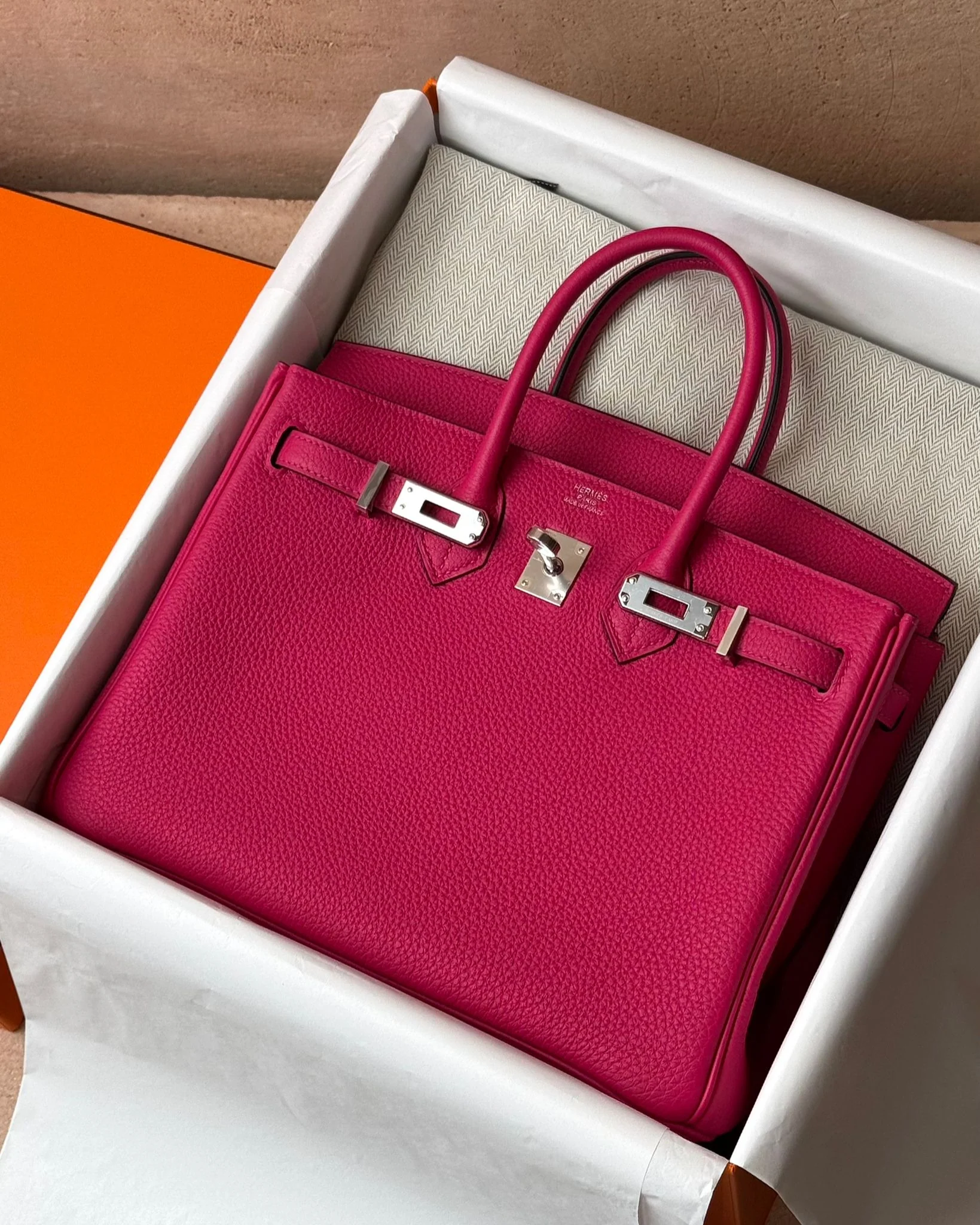 Hermès Birkin 25 - Rose Mexico Togo | Palladium Hardware - Image 13
