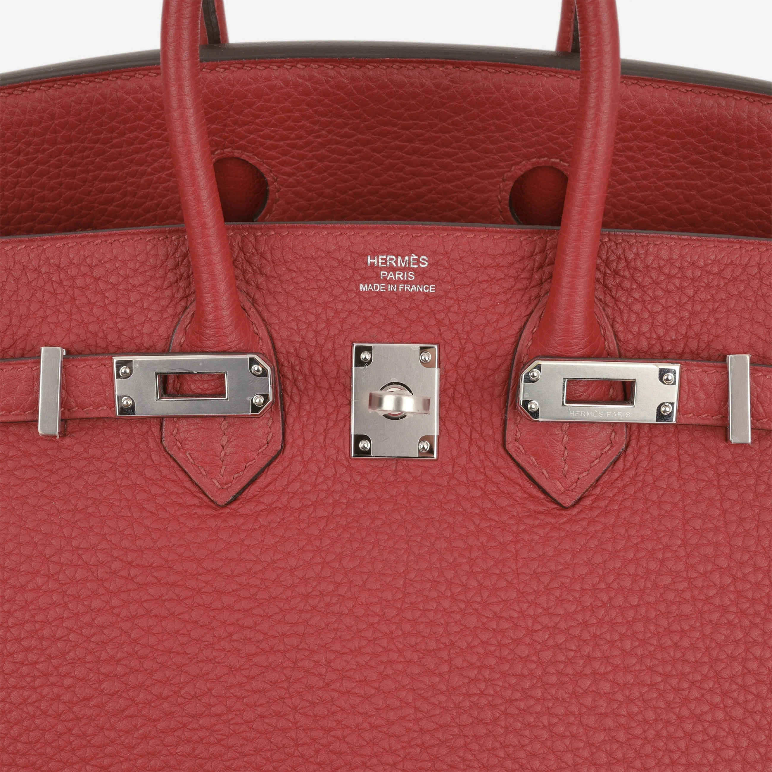 Hermès Birkin 25 - Rouge Grenat Togo | Palladium Hardware - Image 9