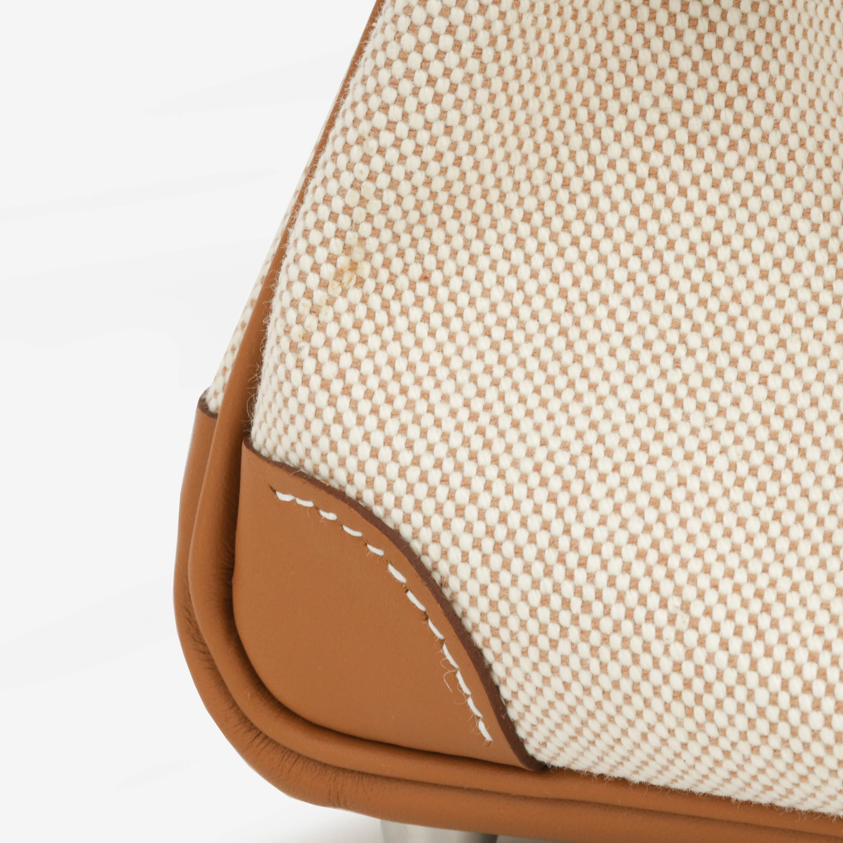 Hermès Birkin 25 Toile - Gold Swift/Ecru Canvas | Palladium Hardware - Image 7