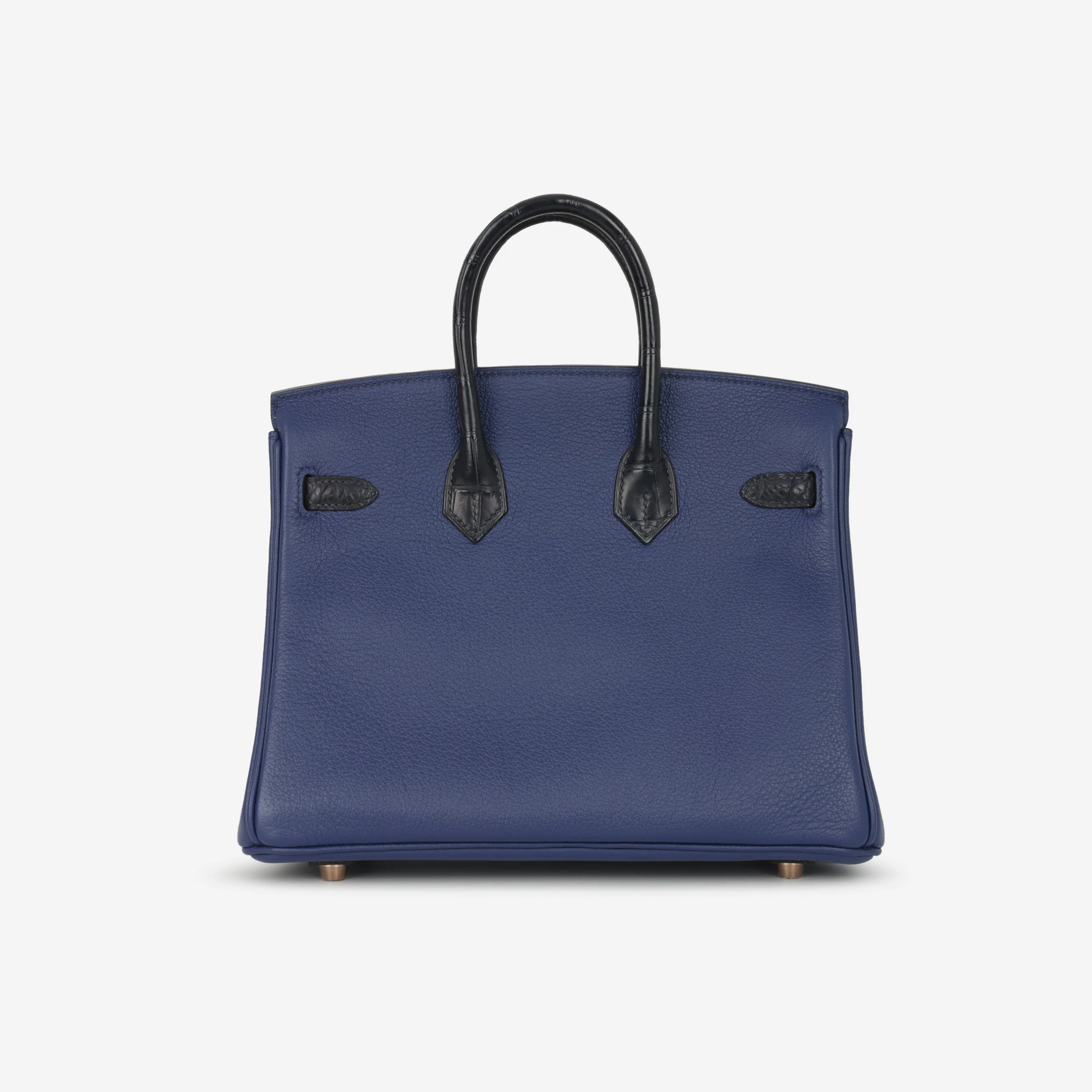 Hermès Birkin 25 Touch - Bleu Saphir Novillo / Blue Marine Alligator | Rose Gold Hardware - Image 3