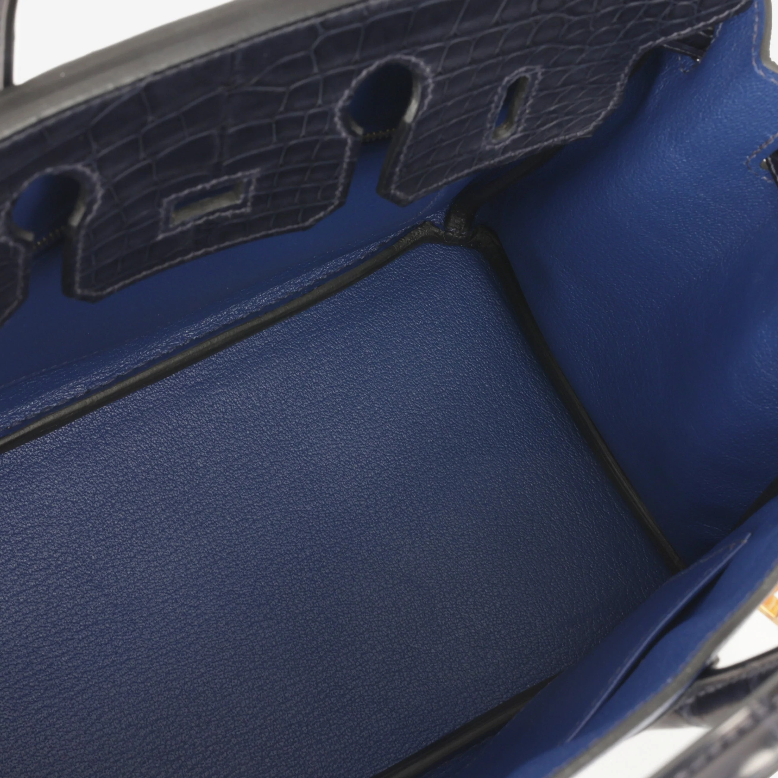 Hermès Birkin 25 Touch - Bleu Saphir Novillo / Blue Marine Alligator | Rose Gold Hardware - Image 7